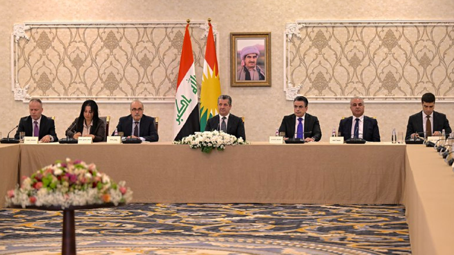 Masrour Barzani, Vice President of the KDP (fourth from right), during his meeting with the secretariat and leadership of the Kurdistan Students Union and the Kurdistan Democratic Youth Union, May 14, 2025. (Photo: Submitted to Kurdistan24)