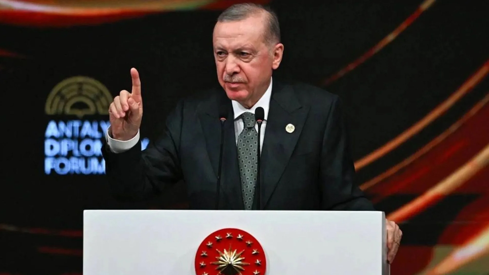 Turkey's President Recep Tayyip Erdogan gestures as he delivers a speech during the opening ceremony of the 4th edition of the Antalya Diplomacy Forum (ADF2025) in Antalya, on April 11, 2025. (Photo: AFP)