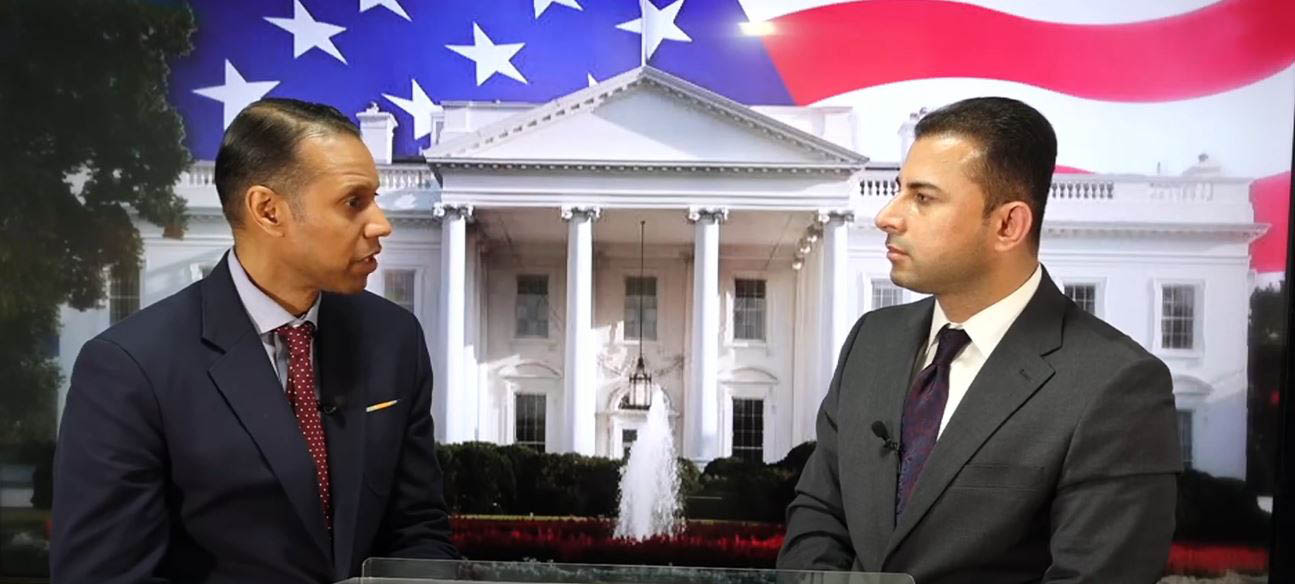 عیسی حسن، گزارشگر کوردستان۲۴ در واشنگتن و مایلز کاگینز، سخنگوی اپیکور