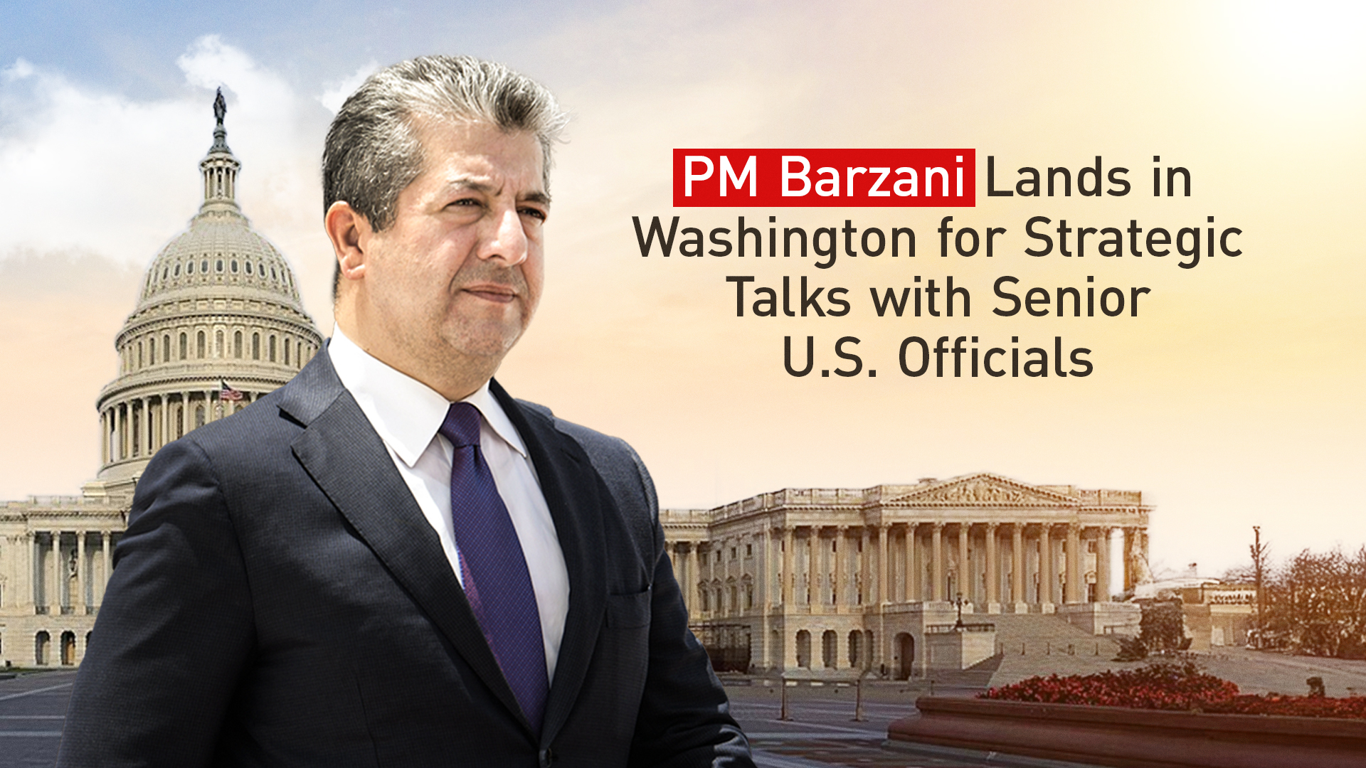 Kurdistan Region PM Masrour Barzani. (Graphics: Kurdistan24)