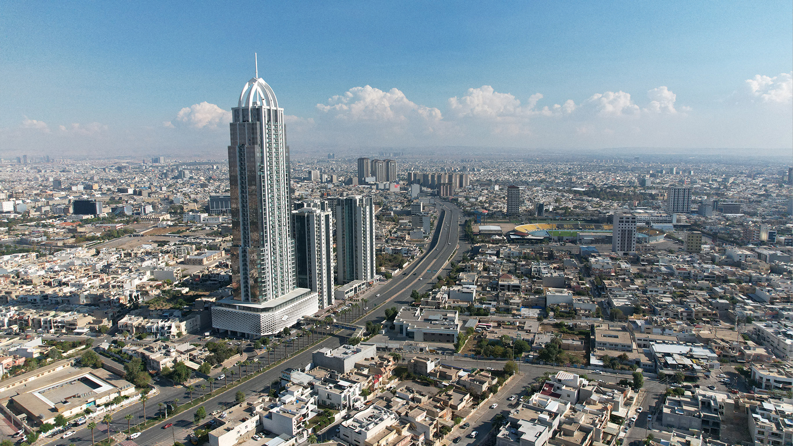 An aerial view of Erbil city. (Photo: Kurdistan24)