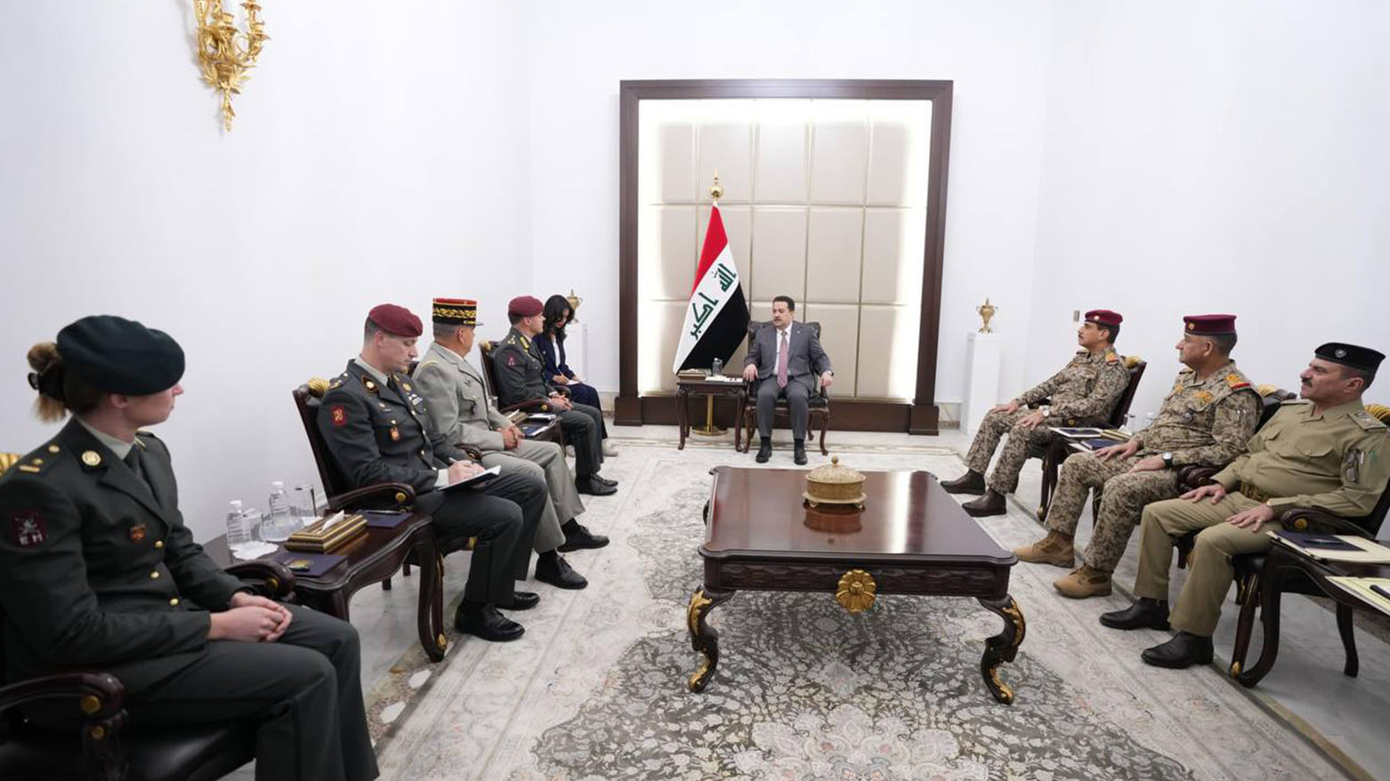 Iraq's PM's meeting with the NATO delegation in Baghdad. (Photo: Iraqi Media)