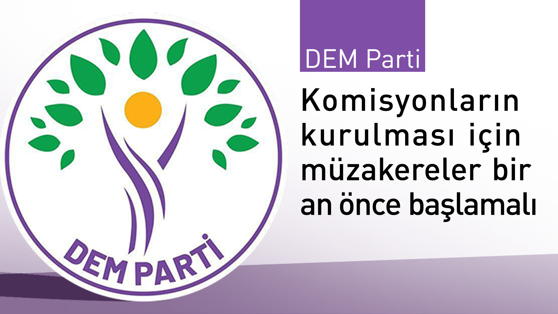 DEM Parti'den Devlet Bahçeli’nin “komisyon” çağrısına destek