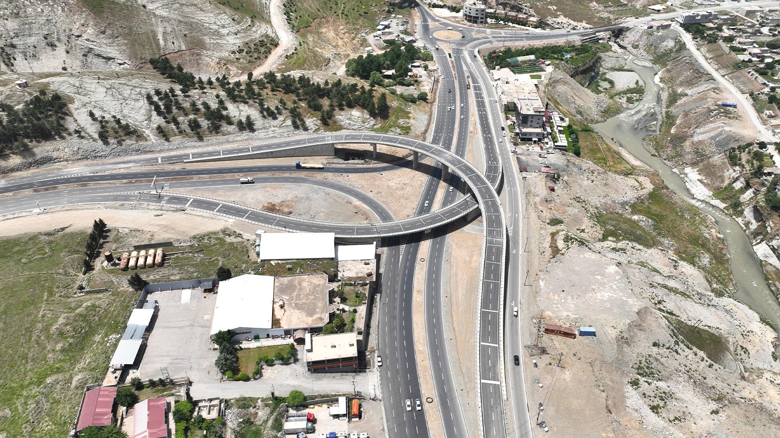 An aerial view of the Soran Gate Overpass project. (Photo: KRG)