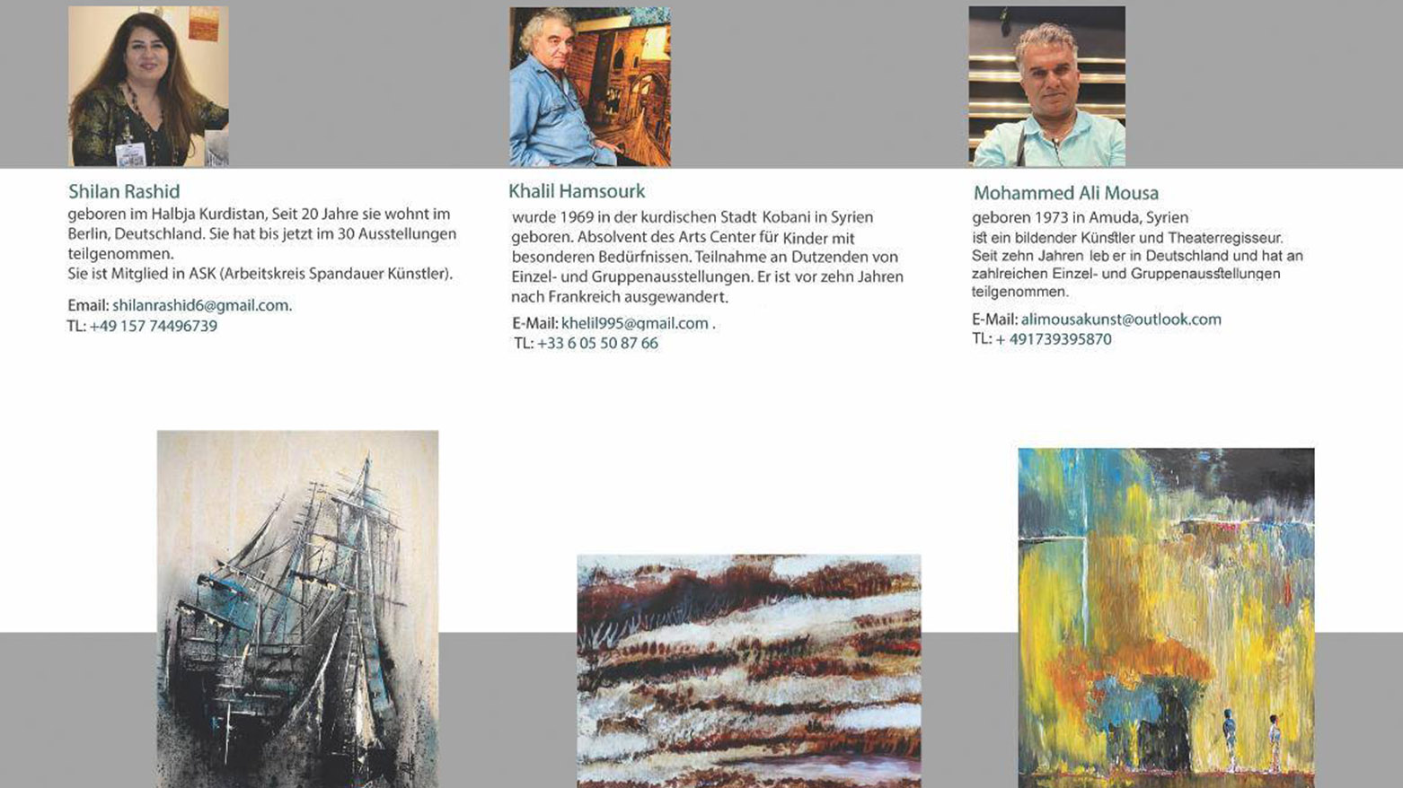 Bi beşdariya şêwekarên Kurd Pêşangeha hunêrî "Pencereyên Rojhilatî" li Almanya bû