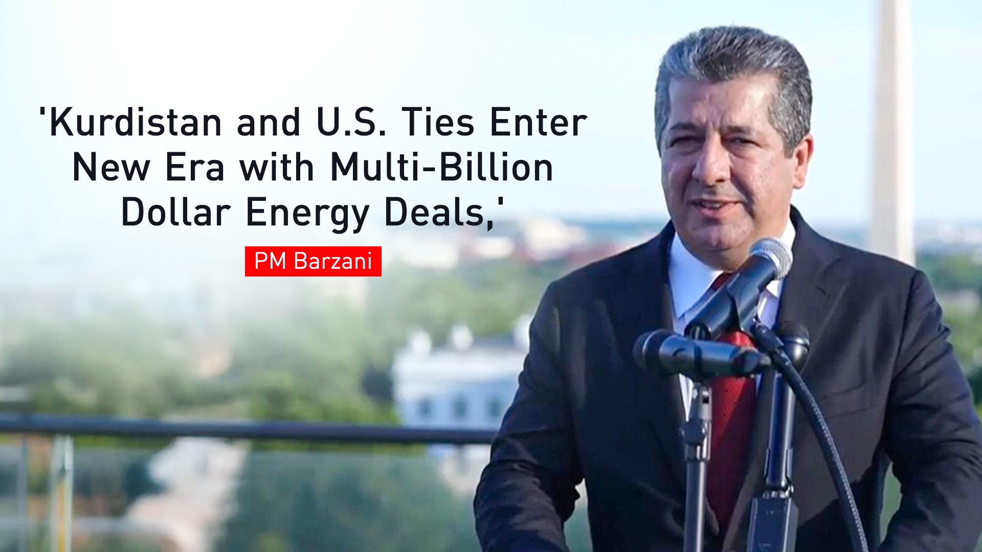 KRG Prime Minister Masrour Barzani, Washington DC, May 19, 2025. (Graphics: Kurdistan24)