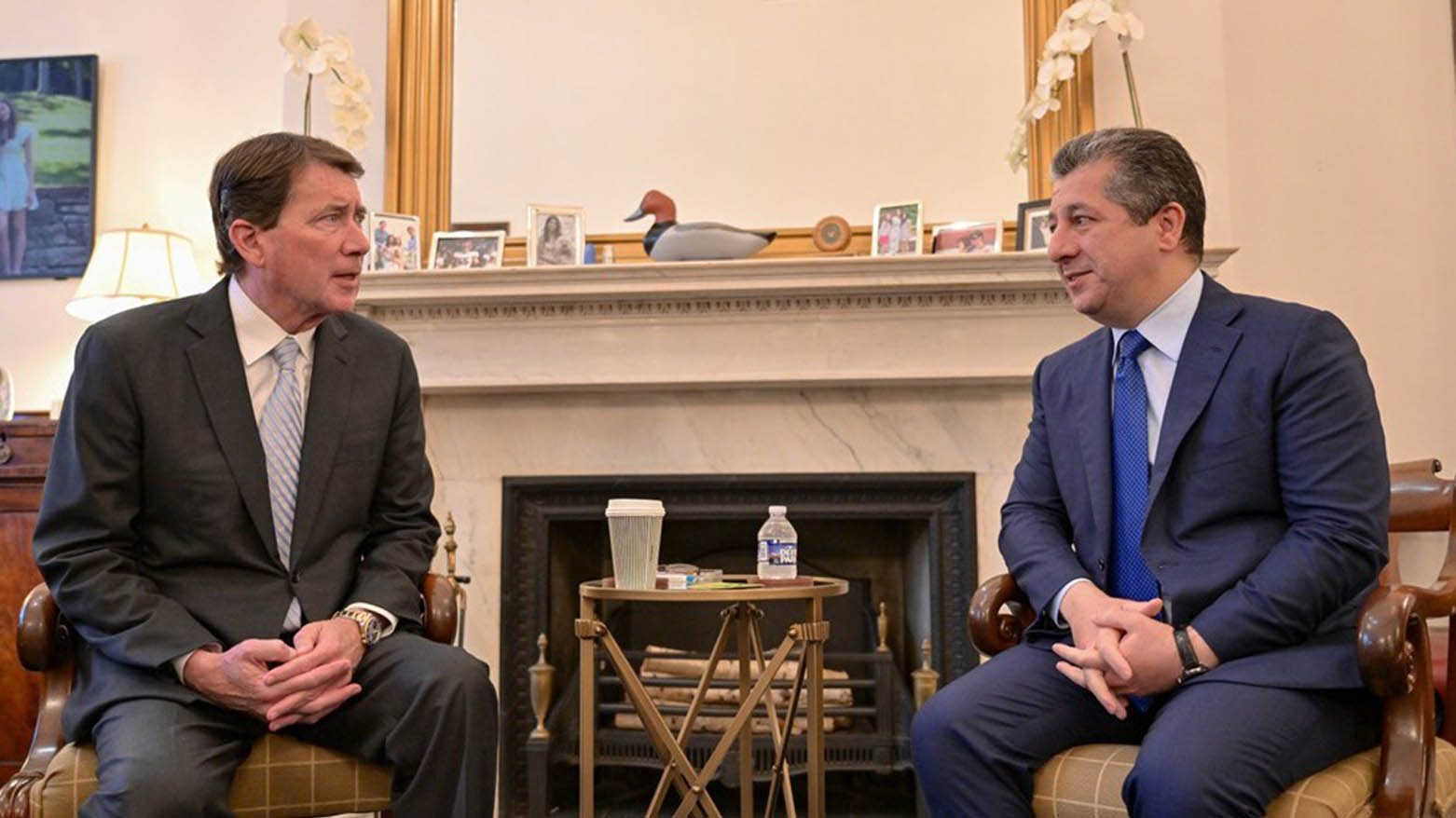 Kurdistan Region Prime Minister Masrour Barzani (right) during his meeting with U.S. Senator Bill Hagerty, May 21, 2025. (Photo: KRG)