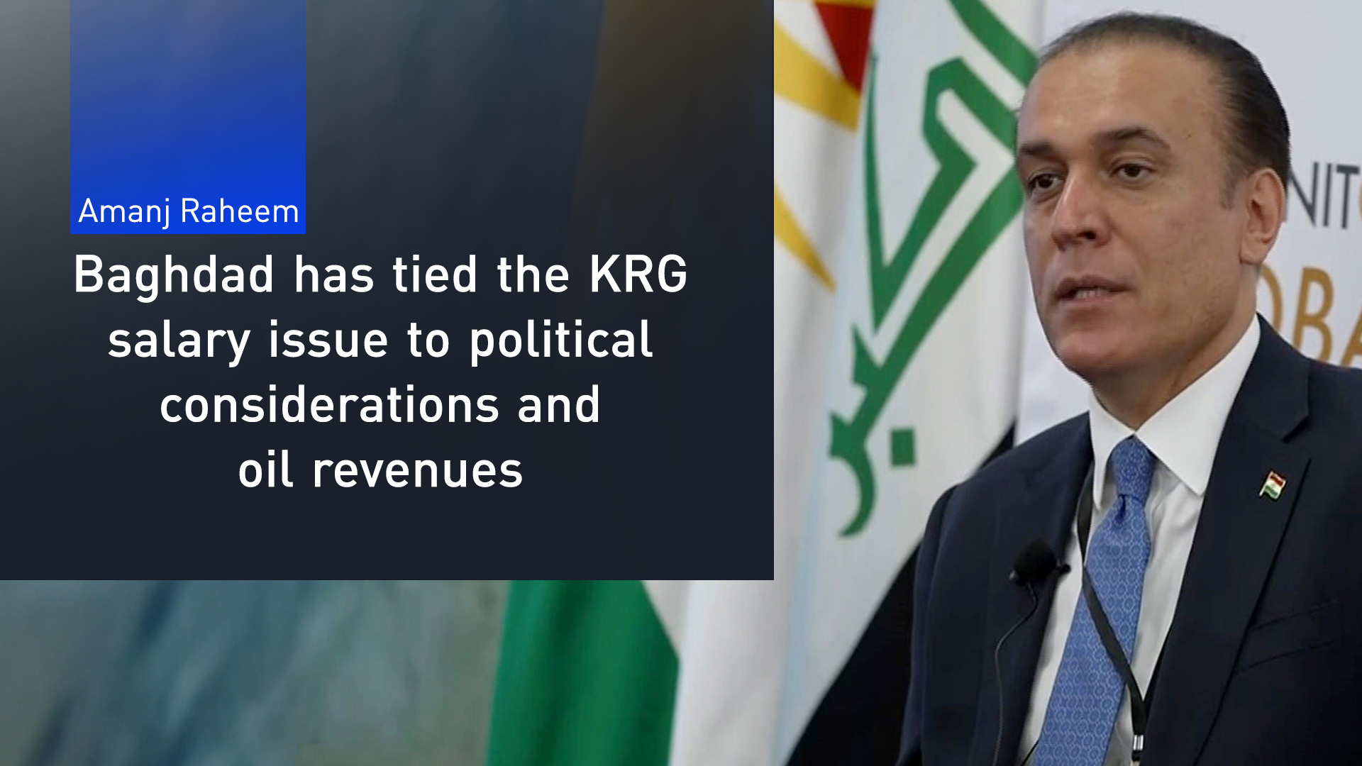 Amanj Raheem, Secretary of the Kurdistan Regional Government (KRG) Council of Ministers. (Graphic: Designed by Kurdistan24)
