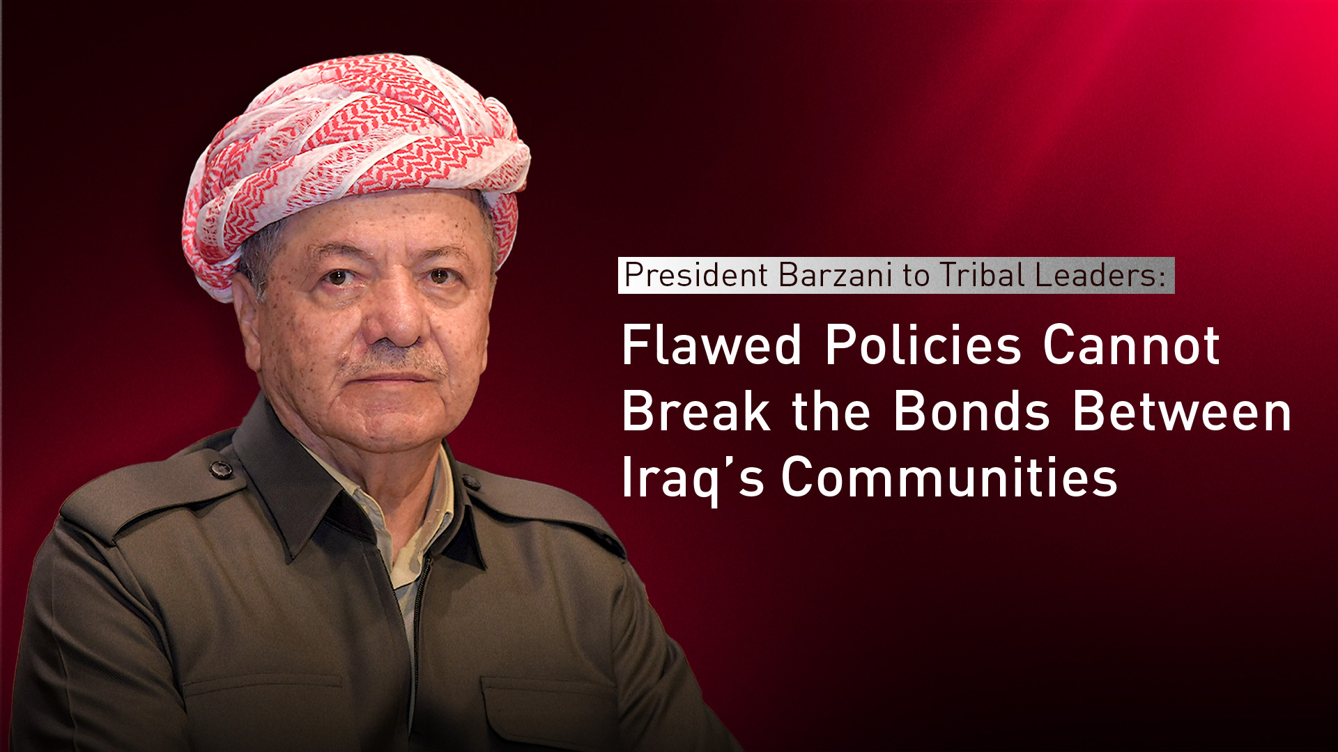 President Masoud Barzani. (Graphics: Kurdistan24)