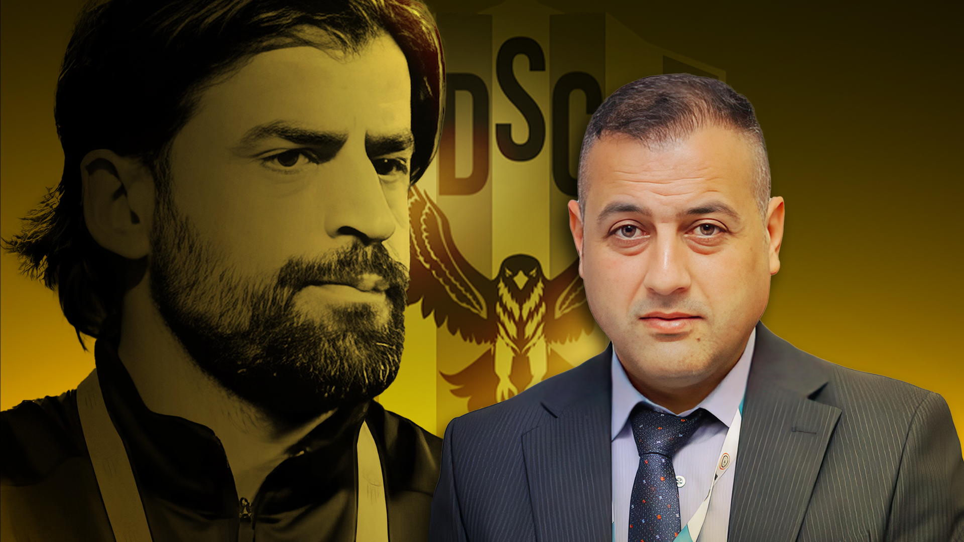 زنار زوبێر پارێزەری یانەی دهۆك لەگەأ مەسعوود میرال راهێنەری پێشووی یانەی دهۆك