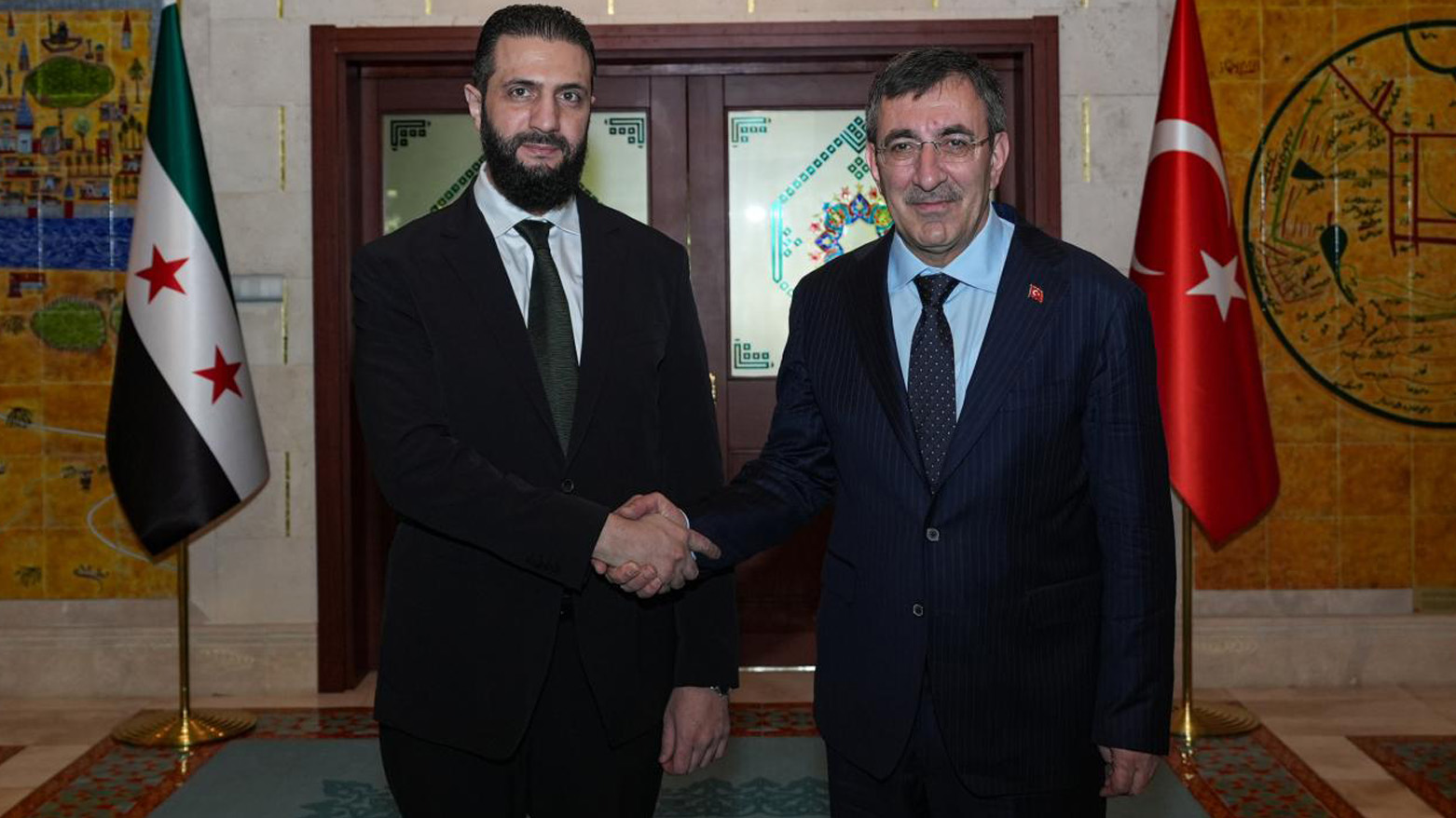 Ahmed Şaraa, Cumhurbaşkanı Yardımcısı Yılmaz ile görüştü