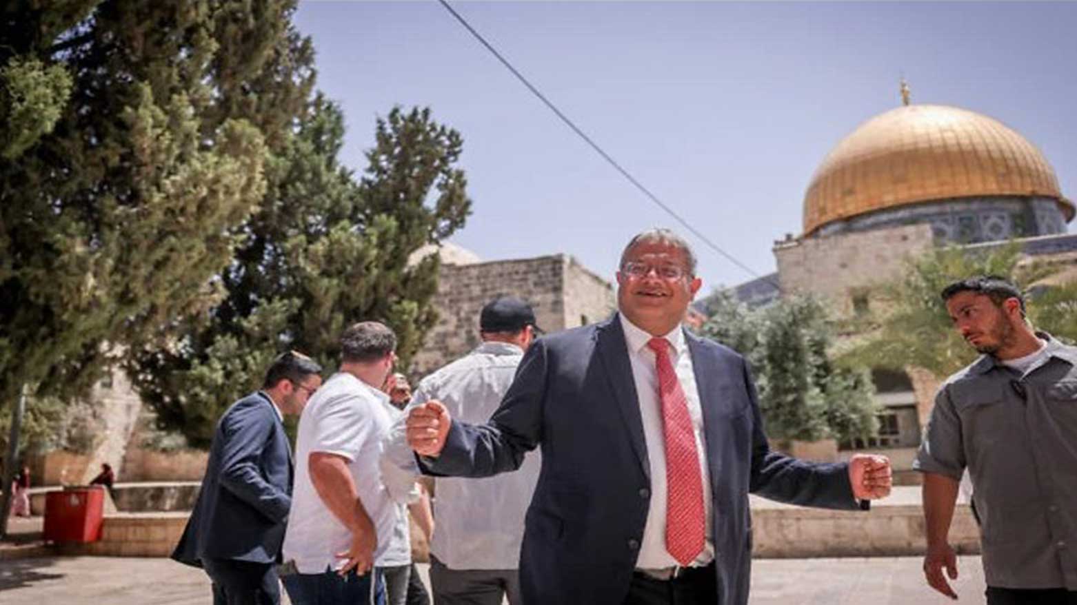 National Security Minister Itamar Ben Gvir visits the Temple Mount in Jerusalem's Old City, on Jerusalem Day, May 26, 2025. (Photo: The Times of Israel)