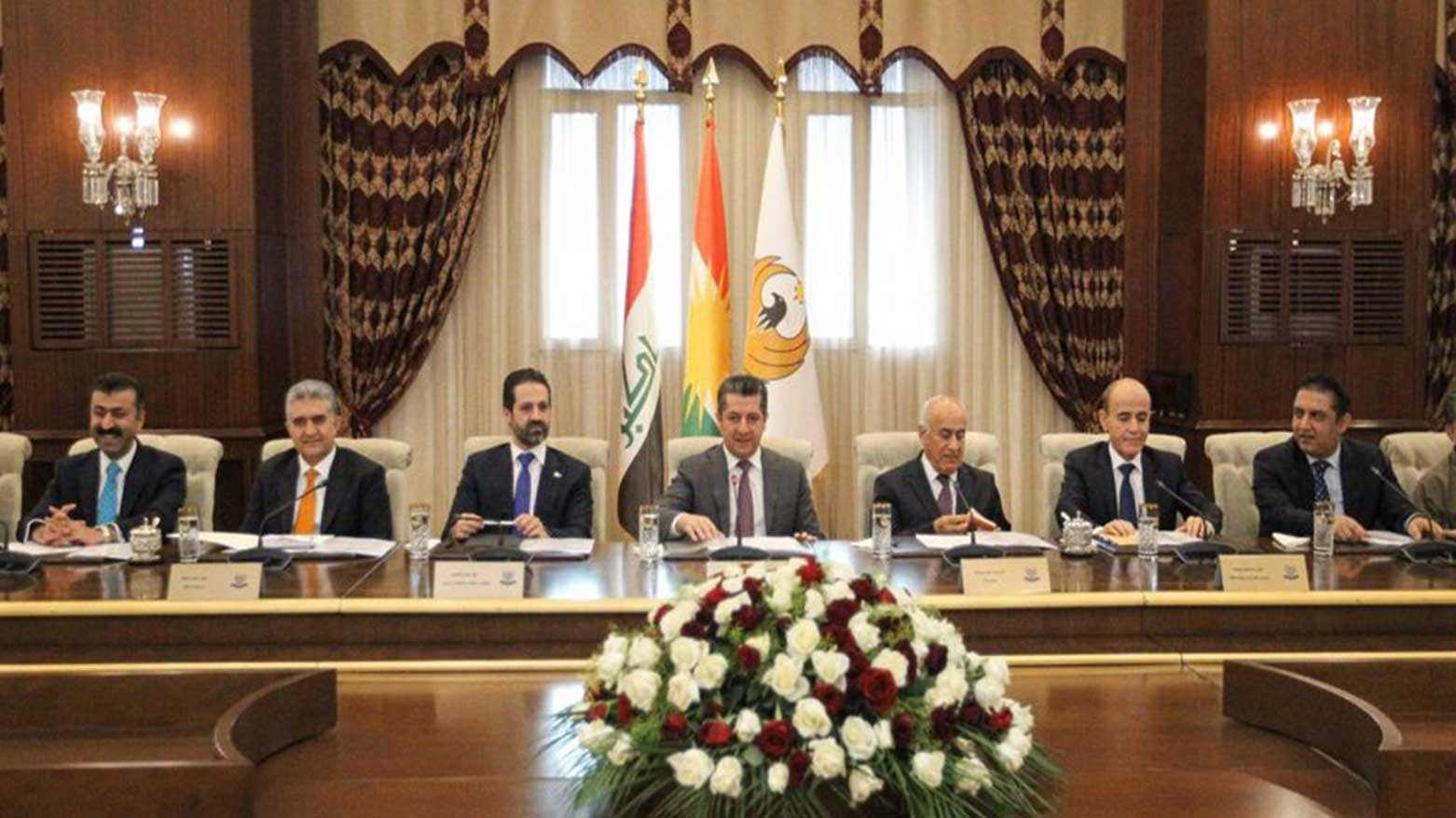 A meeting of the KRG cabinet, chaired by PM Masrour Barzani. (Photo: KRG)