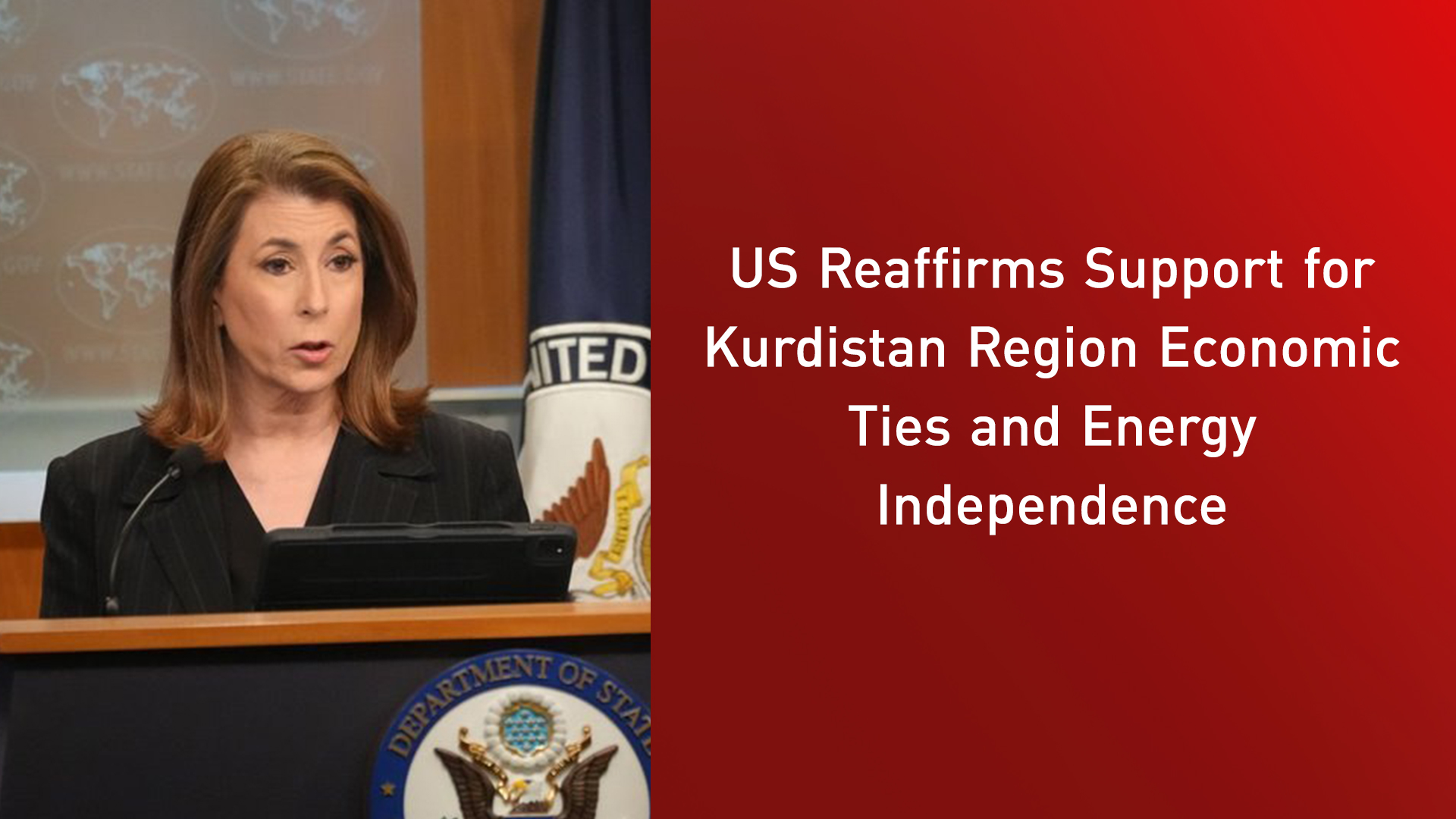 US State Department Spokesperson Tammy Bruce speaking at the presser, May 27, 2025. (Photo: US State Department)