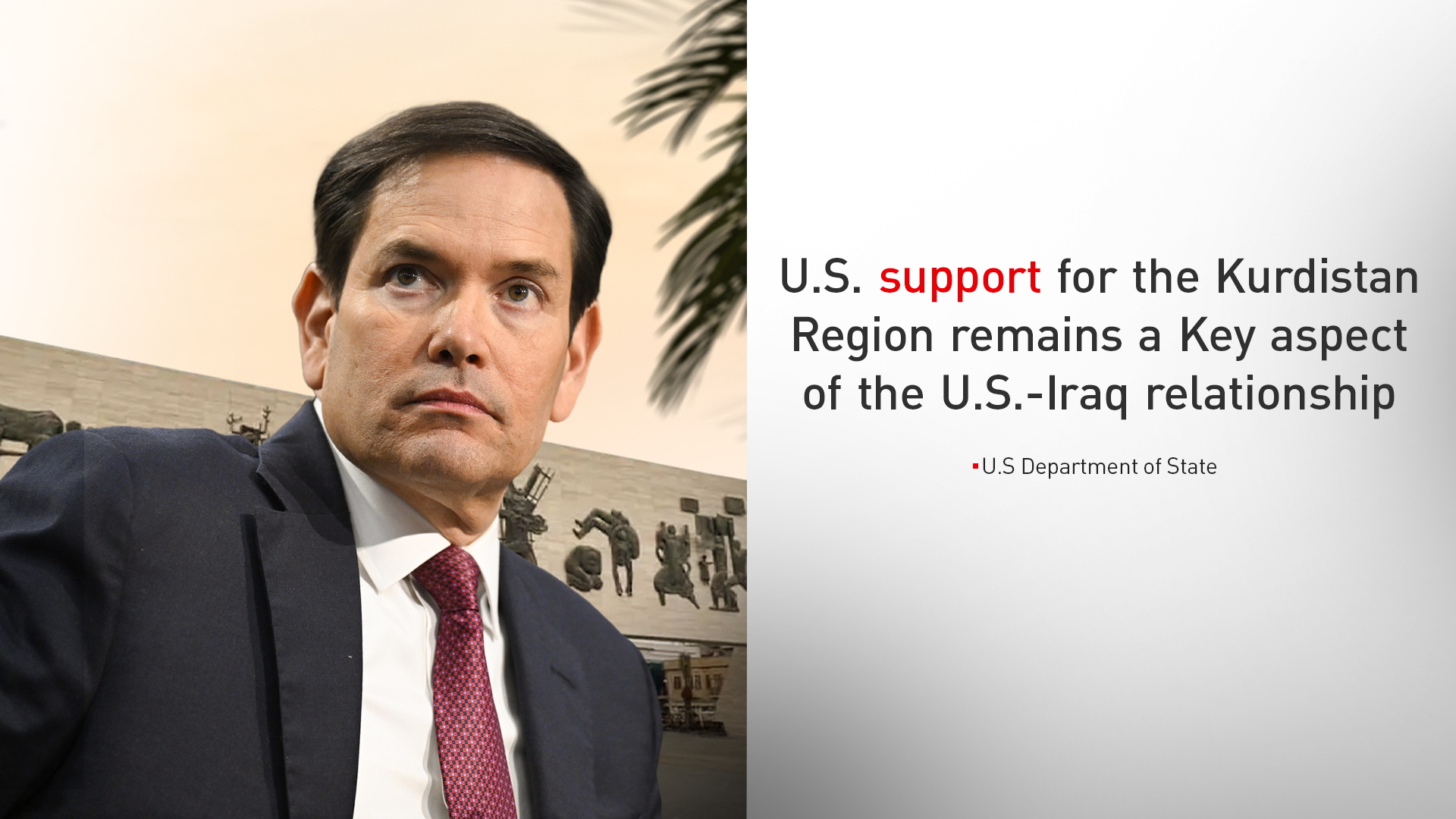 U.S. Secretary of State Marco Rubio. (Graphic: Designed by Kurdistan24)