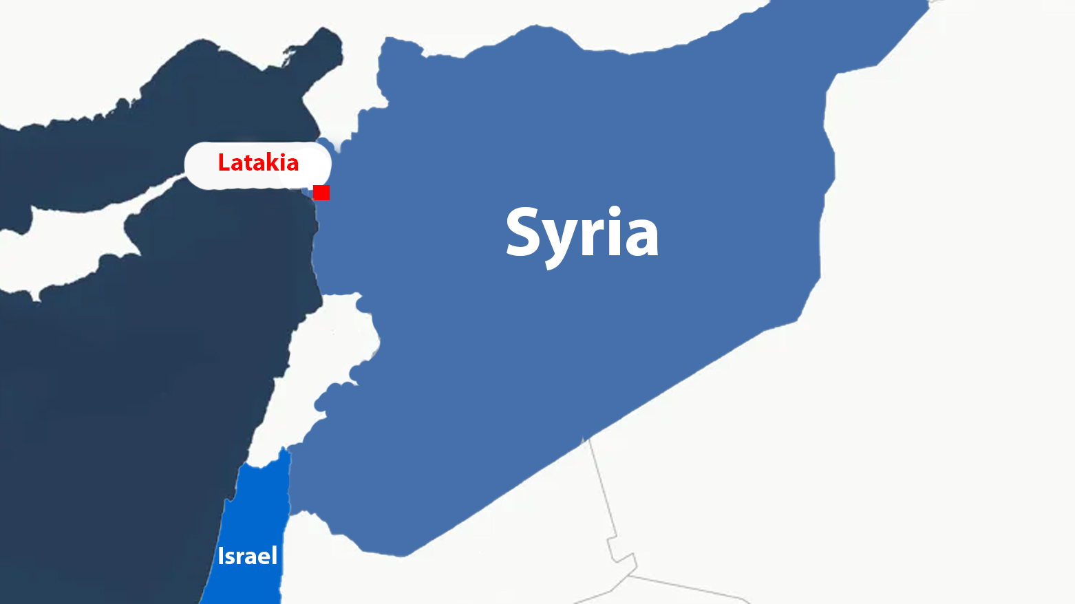 A picture showing the map of Syria with the Latakia prominence highlighted and the map of Israel. (Graphic: Designed by Kurdistan24)