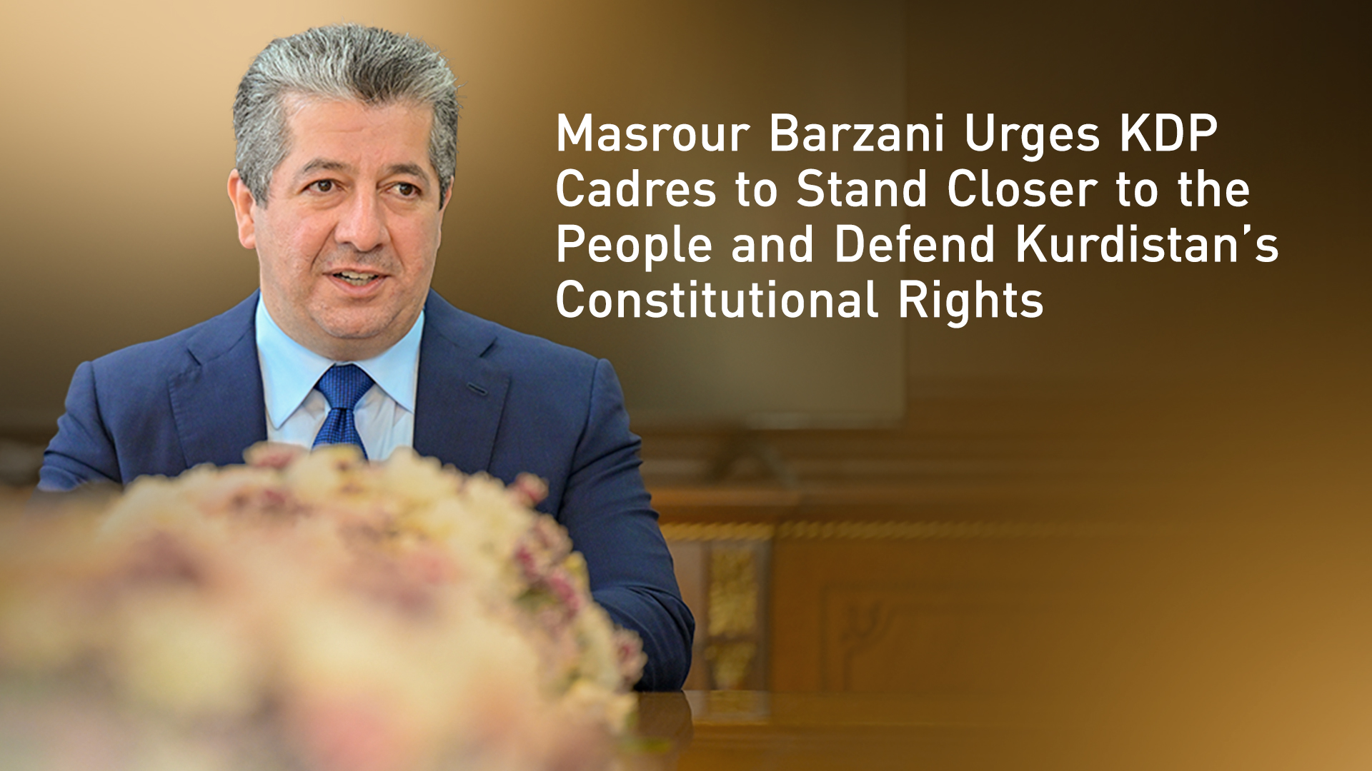 KRG Prime Minister Masrour Barzani. (Graphics: Kurdistan24)