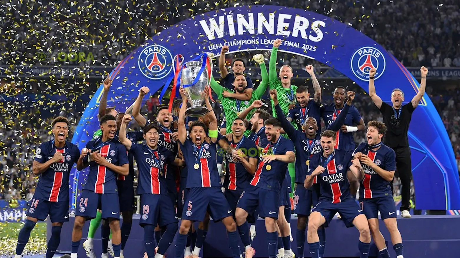 PSG bi serkeftineke dîrokî Inter Milan têk bir û Kûpaya Şampiyonan hilgirt