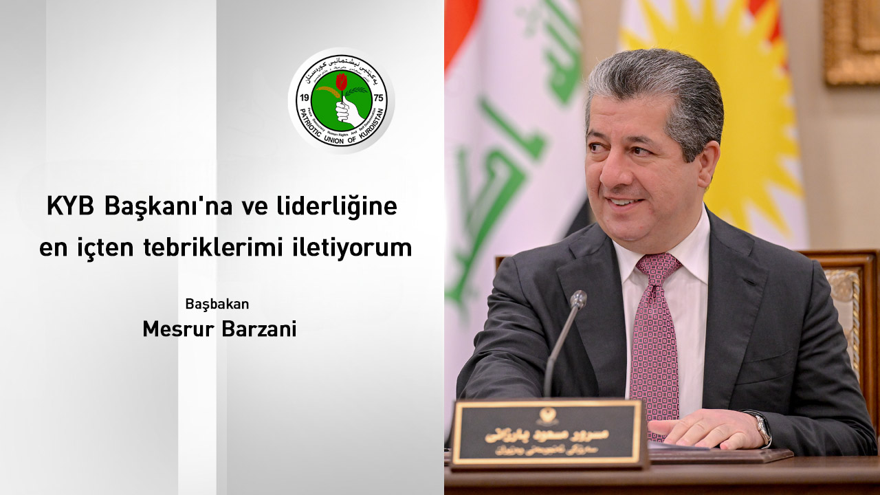 Mesrur Barzani’den KYB’ye kutlama mesajı