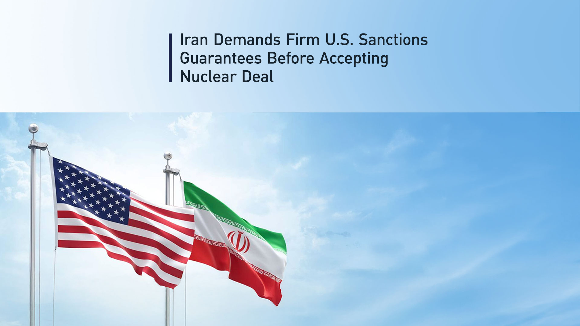 US flag, (L), Iran's flag. (Graphics: Kurdistan24)
