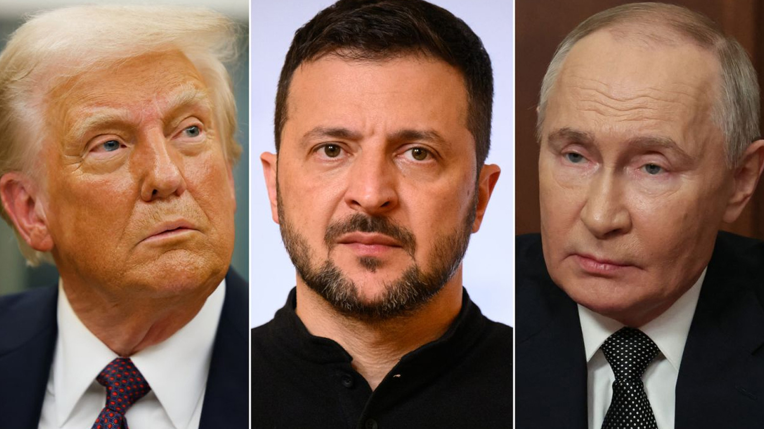 ABD Başkanı Donald Trump, Ukrayna Devlet Başkanı Volodimir Zelenskiy ve Rusya Devlet Başkanı Vladimir Putin