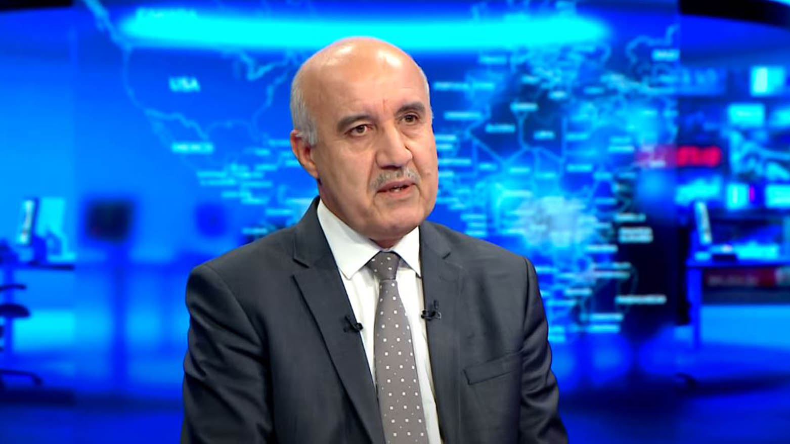 Acting Minister of the KRG Natural Resources Ministry, Kamel Mohammed, being interviewed by Kurdistan24. (Photo: Kurdistan24)