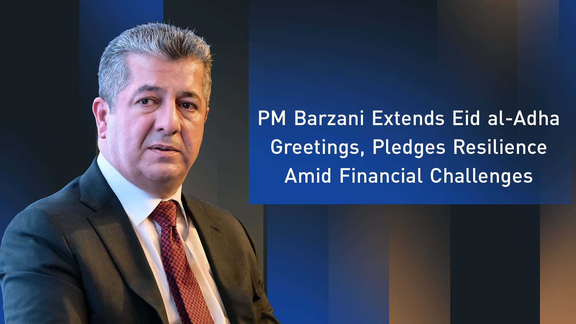 Kurdistan Region Prime Minister Masrour Barzani. (Photo: Designed by Kurdistan24)