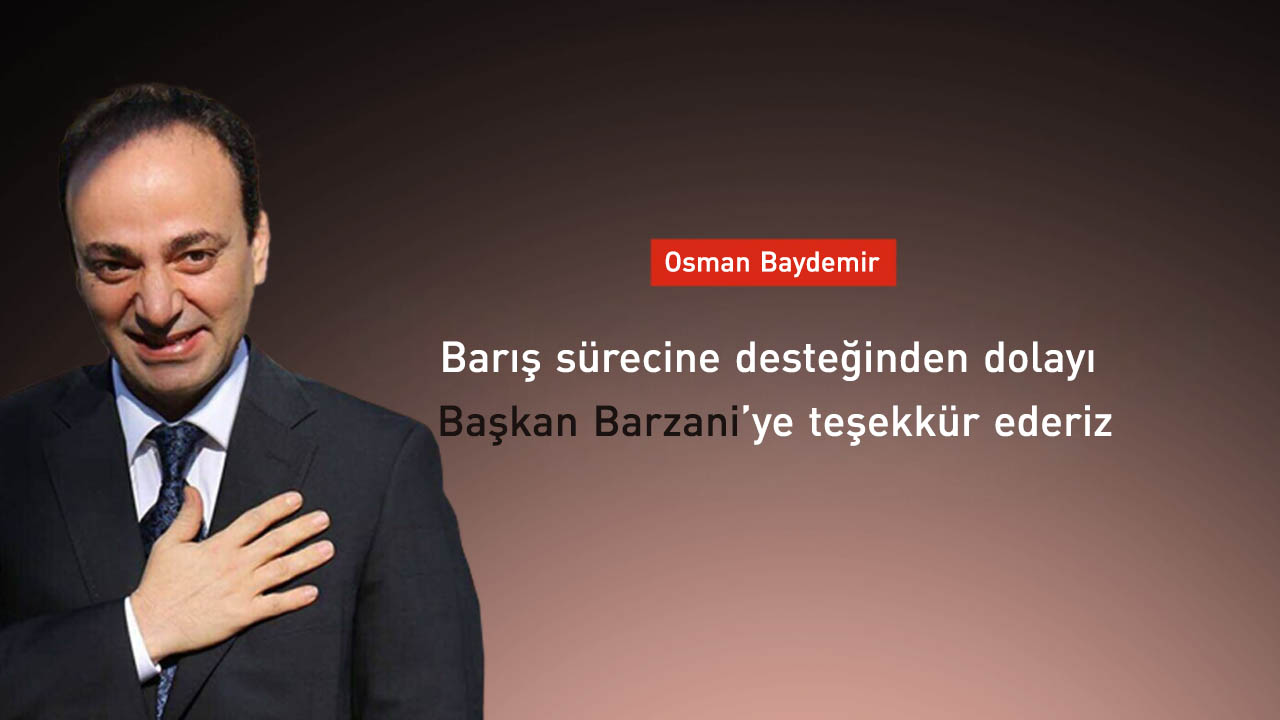 Baydemir: Türkiye, barış sürecinin başarısı için somut adımlar atmalı
