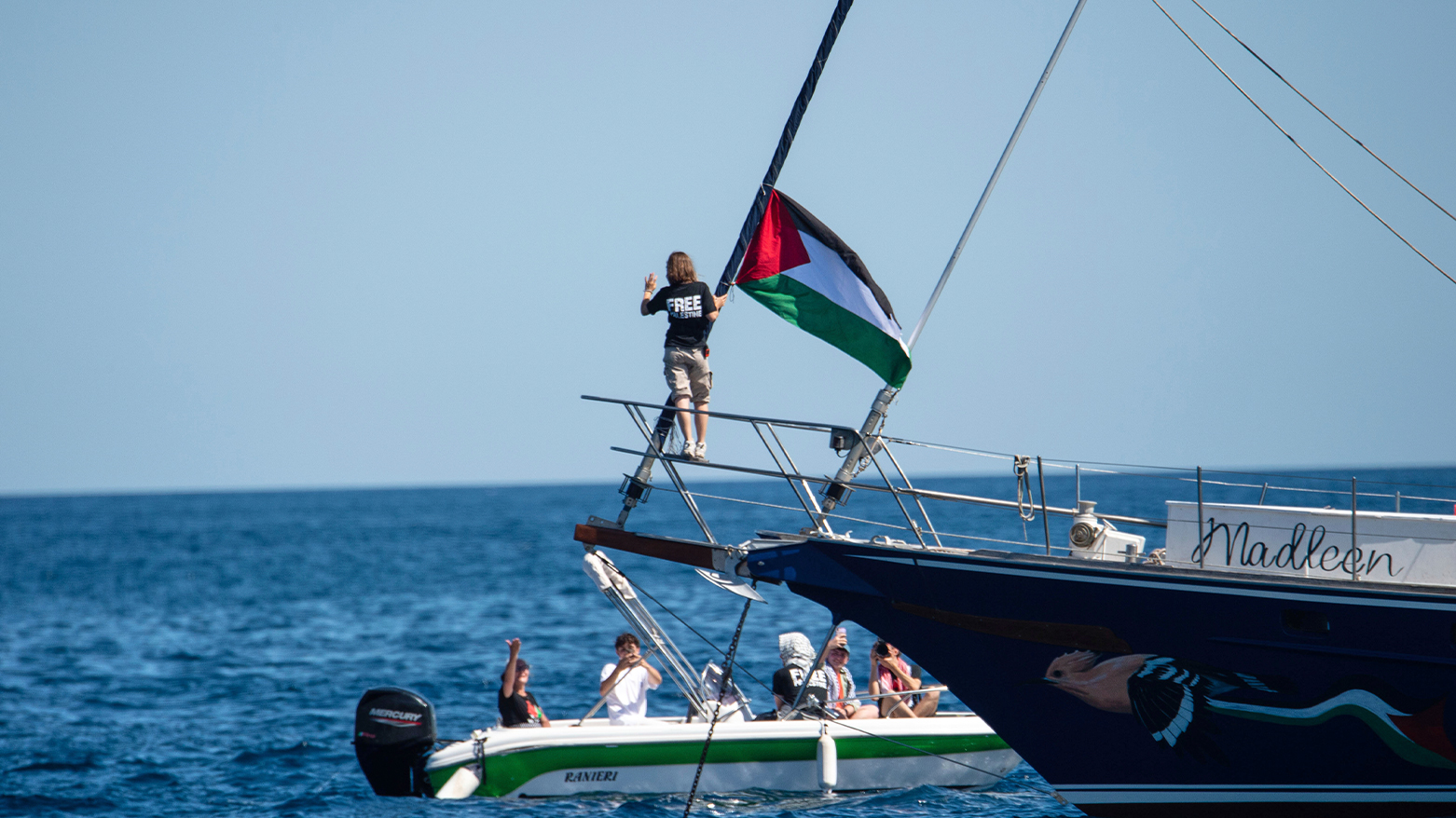 Greta Thunberg boards Gaza-bound flotilla in Italy, June 1, 2025. (Photo: AP)
