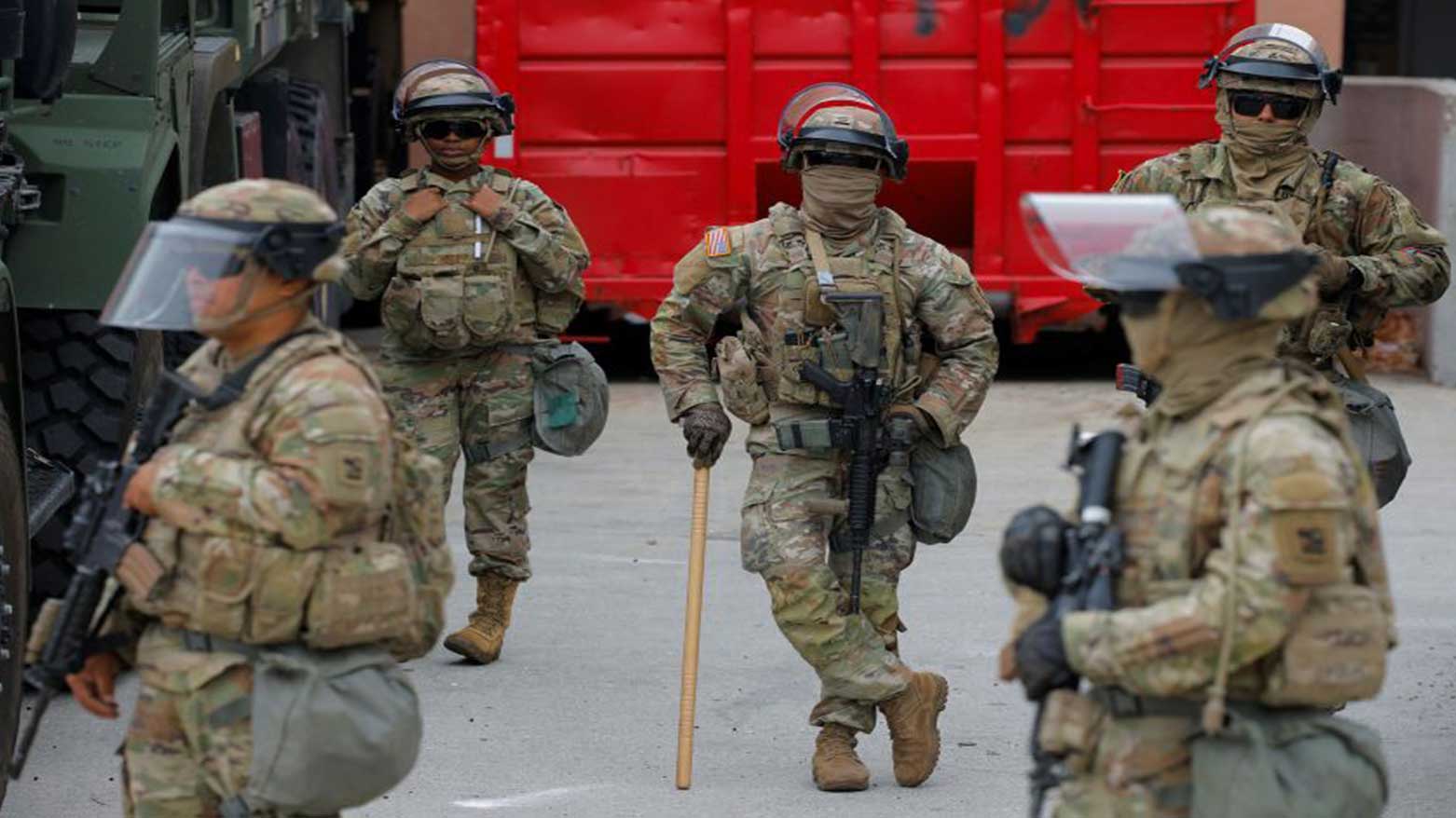 U.S. National Guard troops, in downtown Los Angles, June 8, 2025. (Photo: AA)