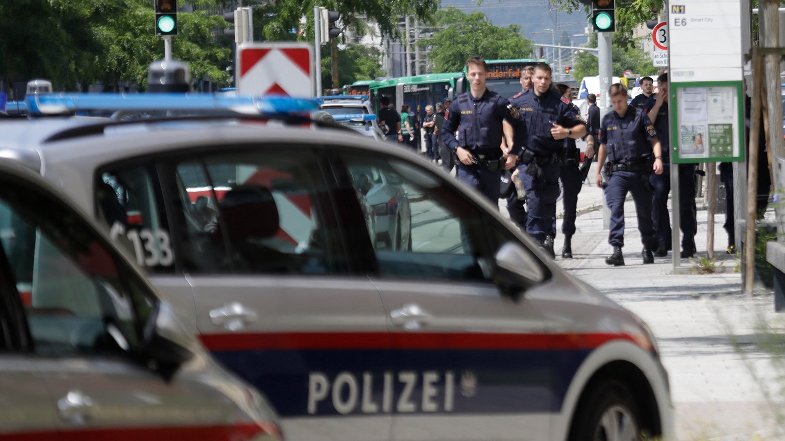 Police walk near a school where several people died in a shooting, on Jun. 10, 2025 in Graz, southeastern Austria. (Photo: AFP)