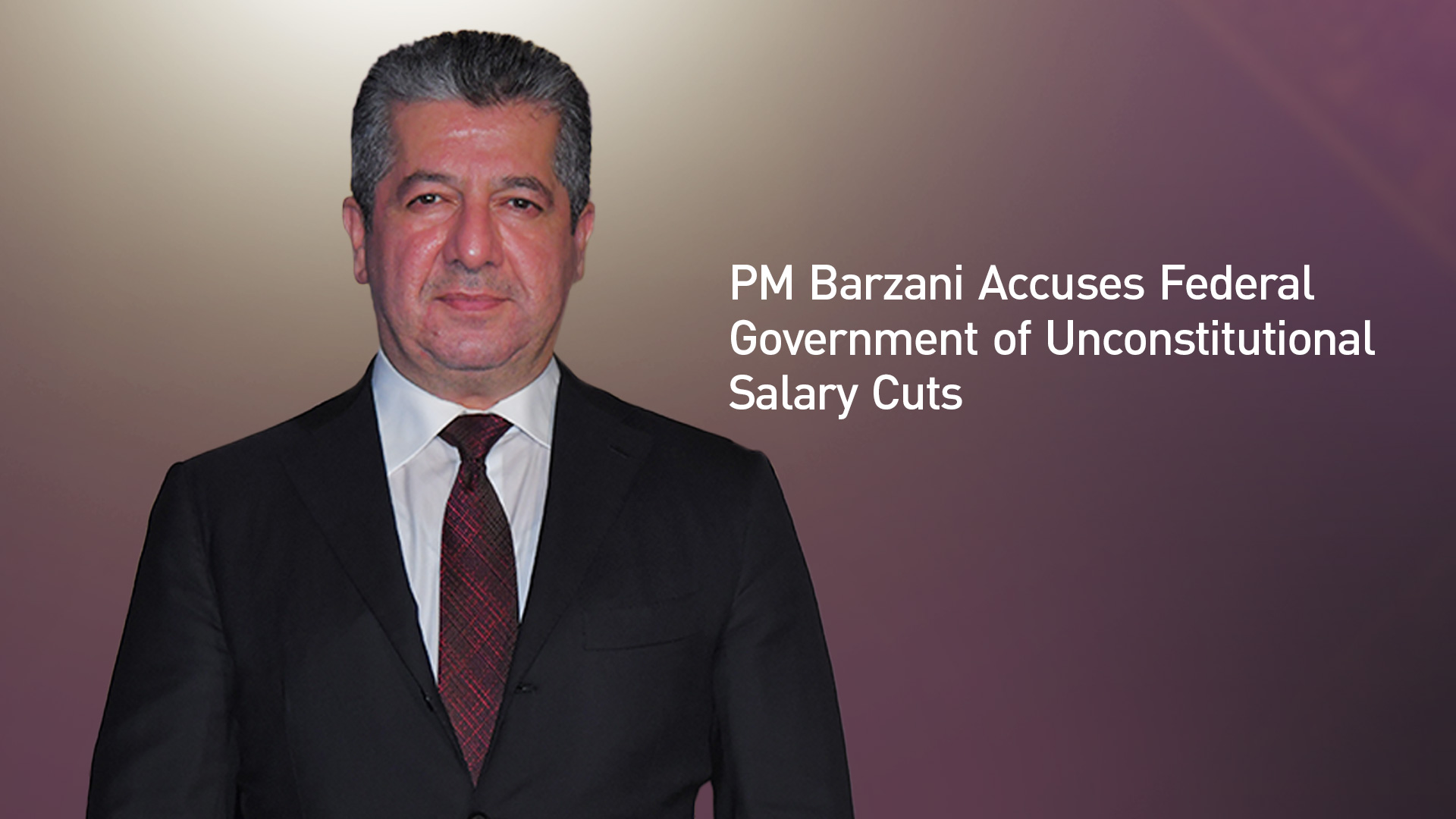Kurdistan Region Prime Minister Masrour Barzani delivering the speech, June 10, 2025. (Photo: Designed by Kurdistan24)