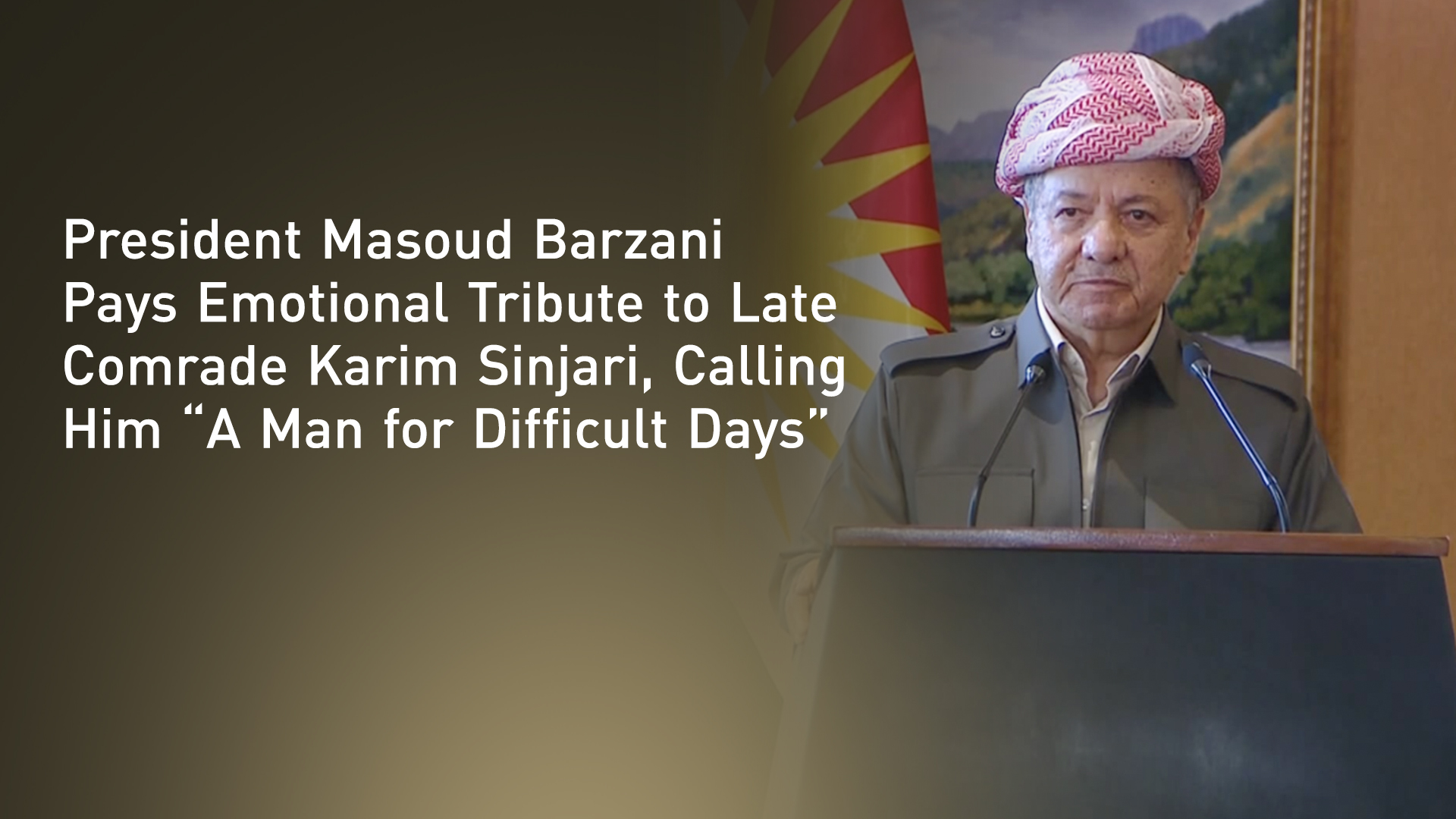 President Masoud Barzani. (Graphics: Kurdistan24)