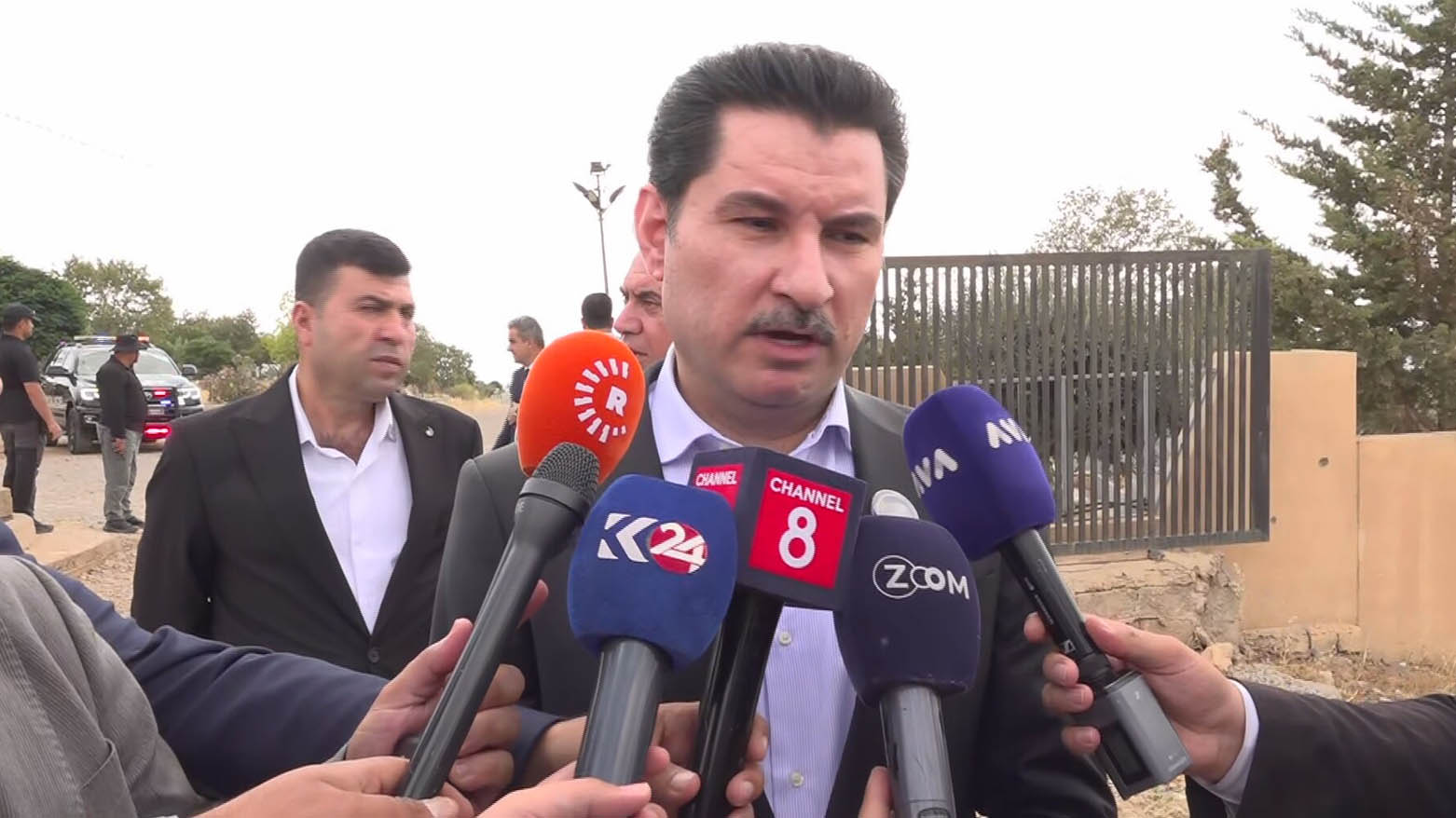 The Deputy Speaker of the Iraqi Parliament, Shakhawan Abdulla, speaking at a presser, June 11, 2025. (Photo: Kurdistan24)