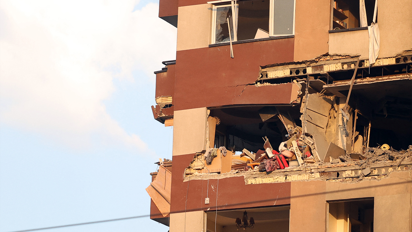 A destroyed apartment in a building targeted by an Israeli strike on the Iranian capital Tehran. (Photo: AFP)