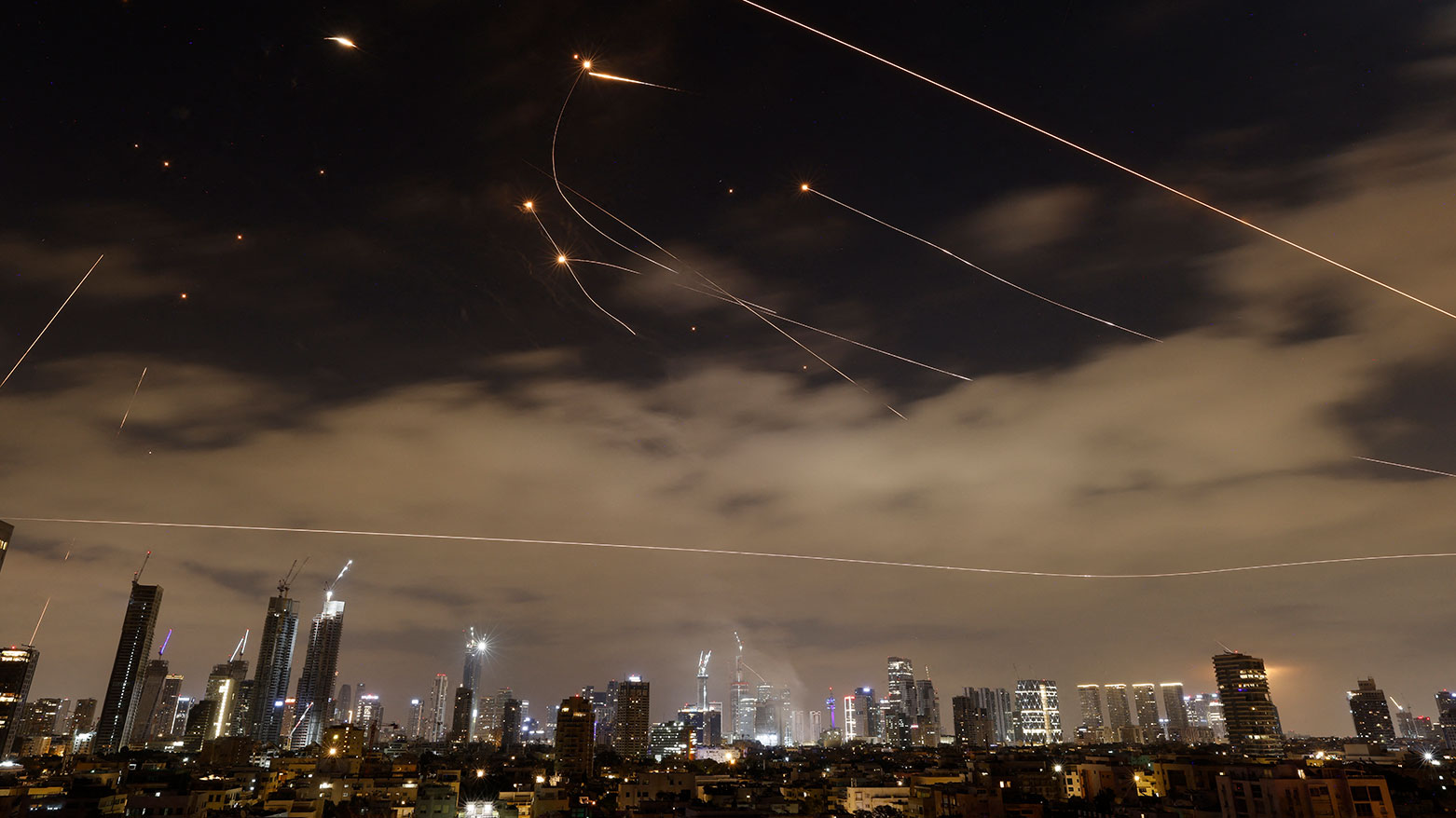 Israeli air defence systems are activated to intercept Iranian missiles over the Israeli city of Tel Aviv amid a fresh barrage of Iranian rockets on June 16, 2025. (Photo: AFP)
