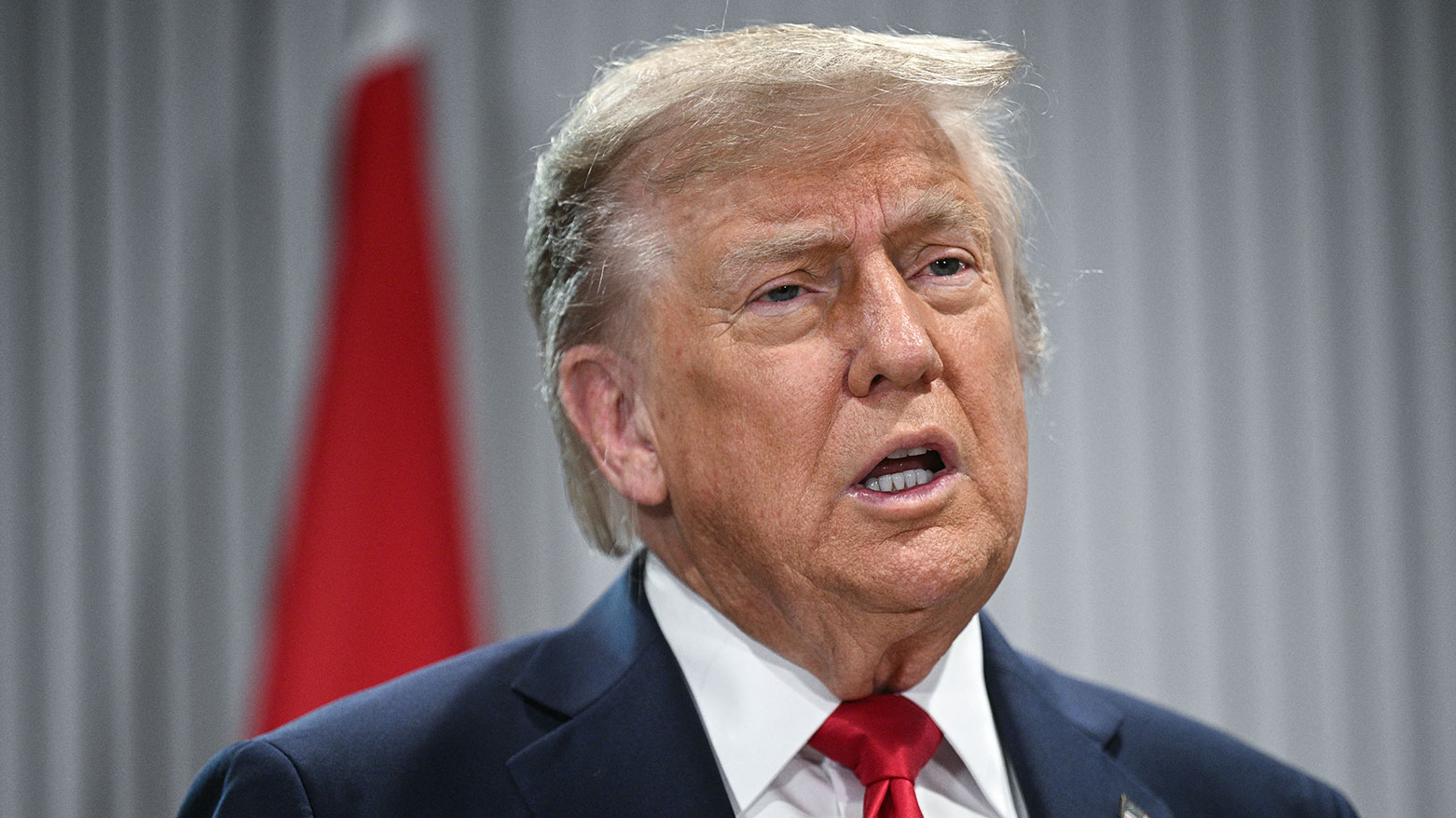 US President Donald Trump speaks to the press as he meets Canadian Prime Minister Mark Carney during the Group of Seven (G7) Summit. (Photo: AFP)