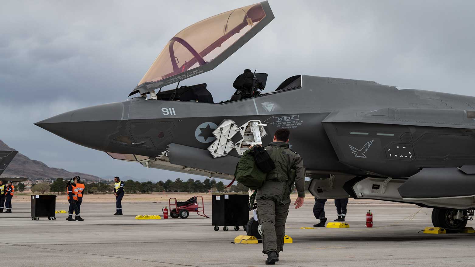 An Israeli Air Force pilot prepares an F-35I Adir for takeoff. (Photo: AP)