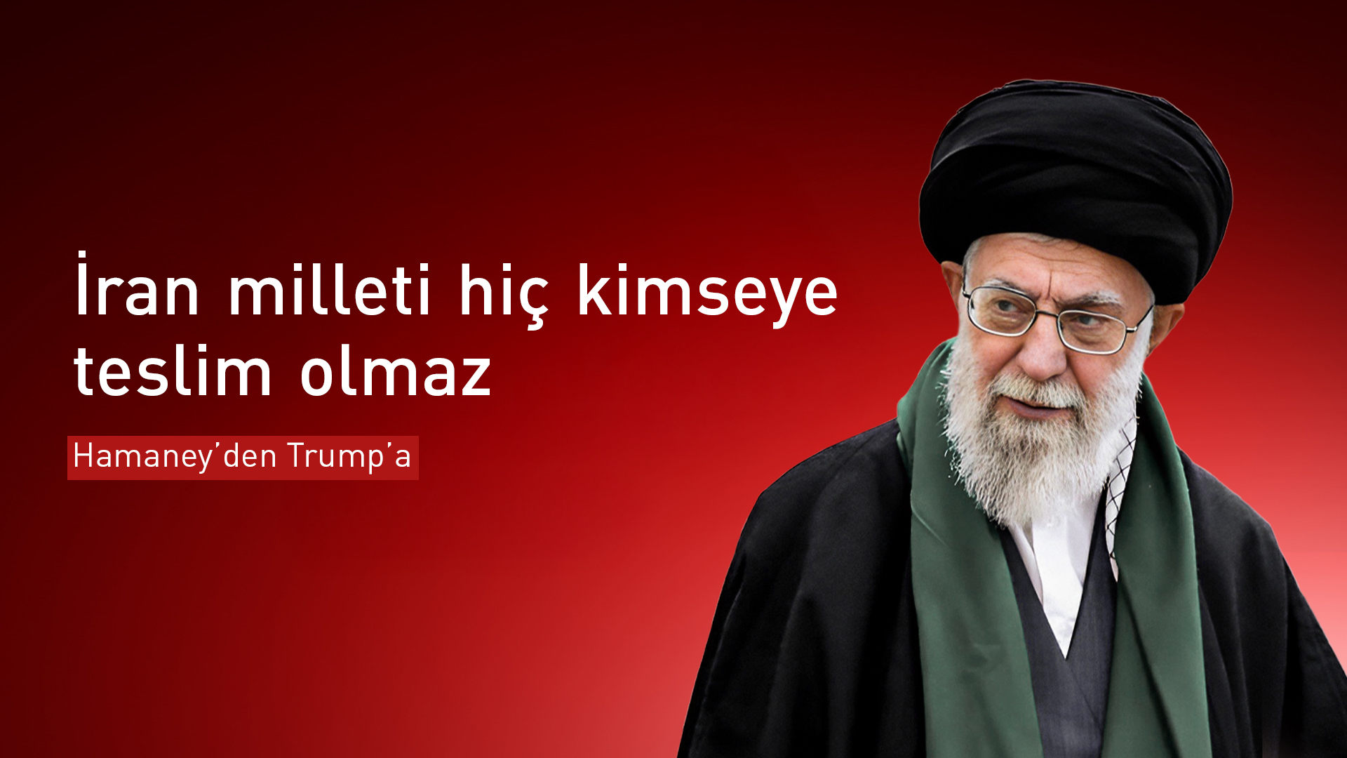 Hamaney: İran dayatma karşısında kimseye teslim olmayacak