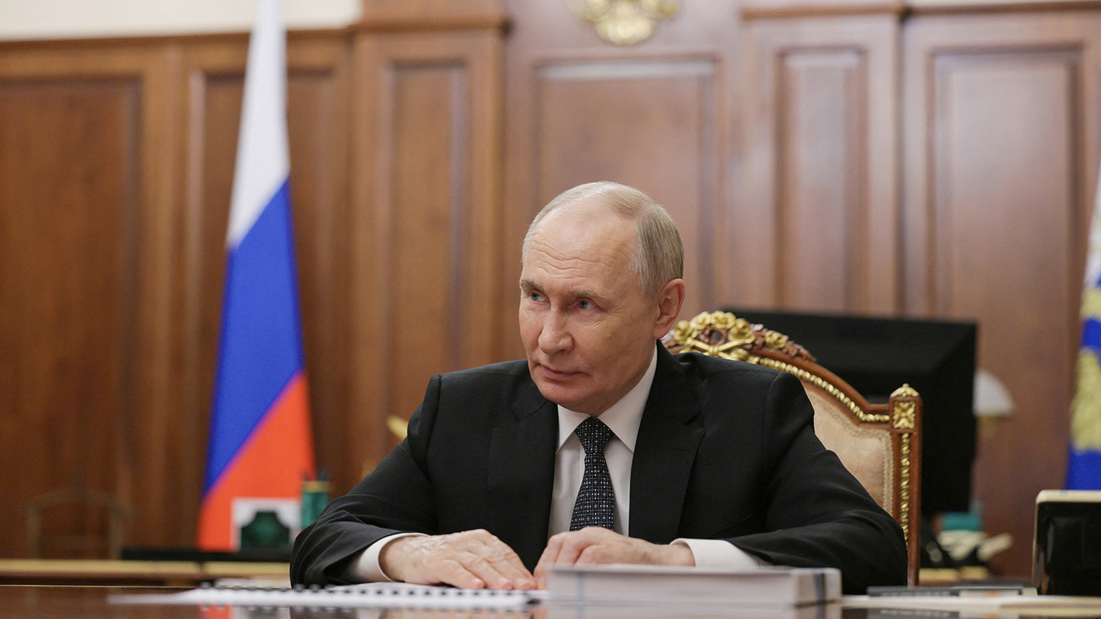 Russia's President Vladimir Putin attends a meeting with Russia's state-owned defence corporation Rostec CEO in Moscow on Jun. 17, 2025. (Photo: AFP)