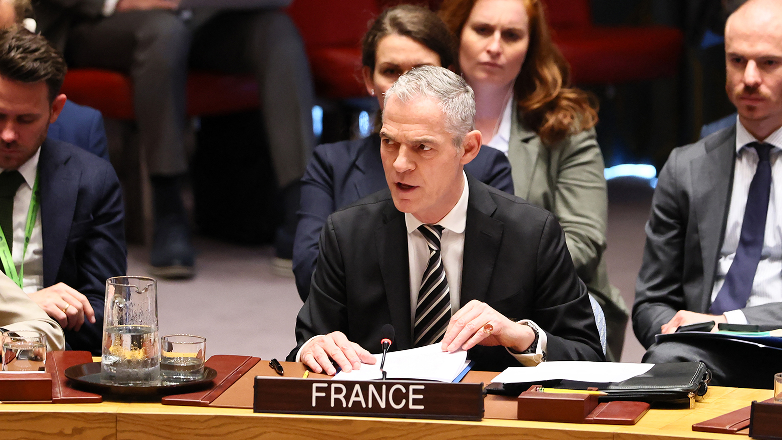 Jérôme Bonnafont, Permanent Representative of France to the UN, at the United Nations Headquarters on June 13, 2025. (Photo: AFP)