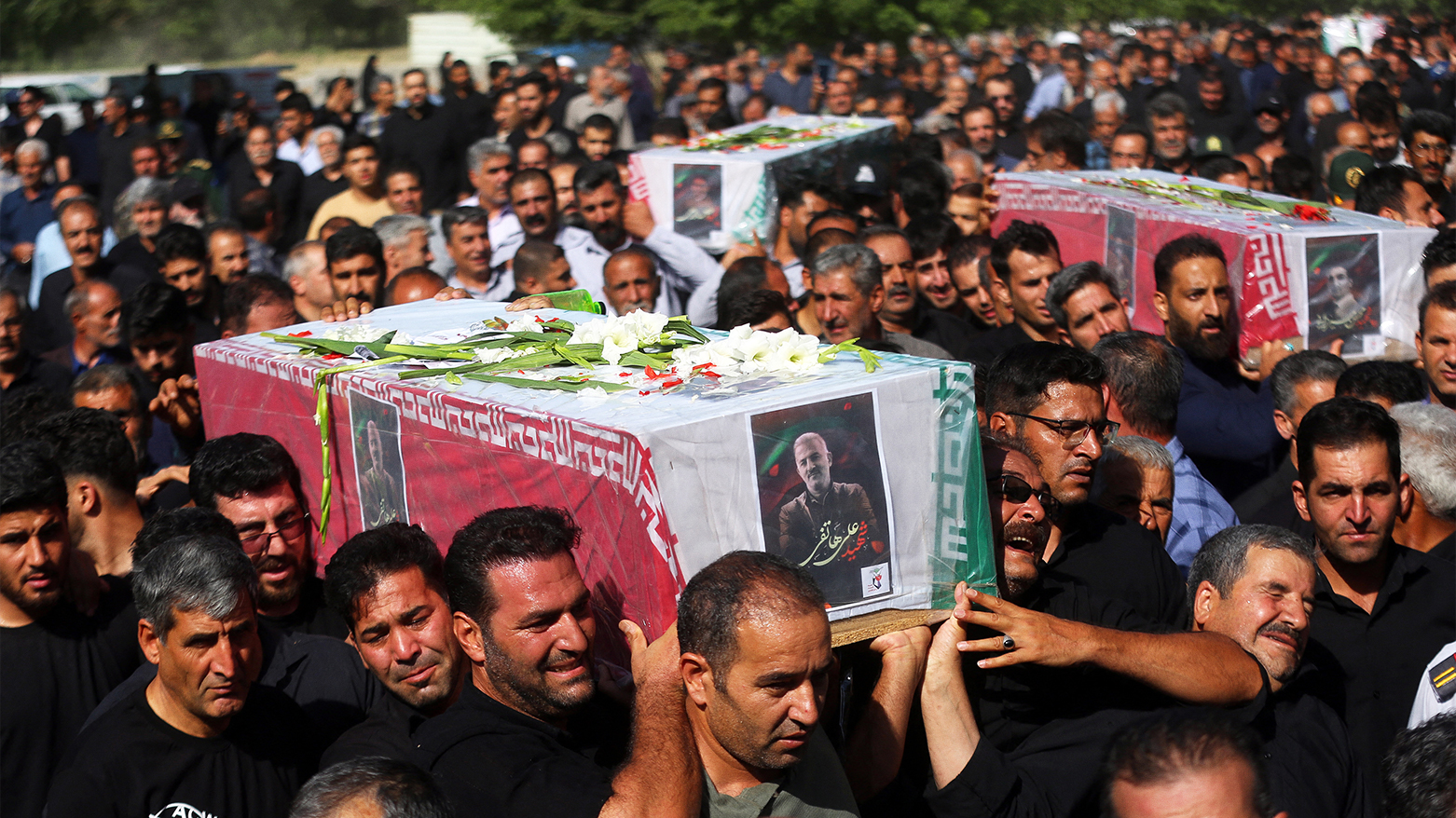 Mourners carry the coffins of people killed in Israeli attacks in western regions of Iran, June 16, 2025. (Photo: AFP)