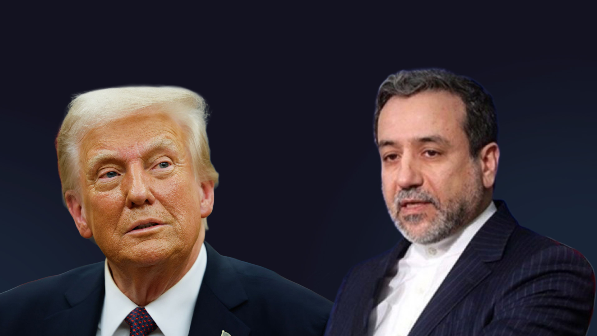 U.S. President Donald J. Trump (L),  Iranian Deputy Foreign Minister Abbas Araghchi . (Graphic: Designed by Kurdistan24)
