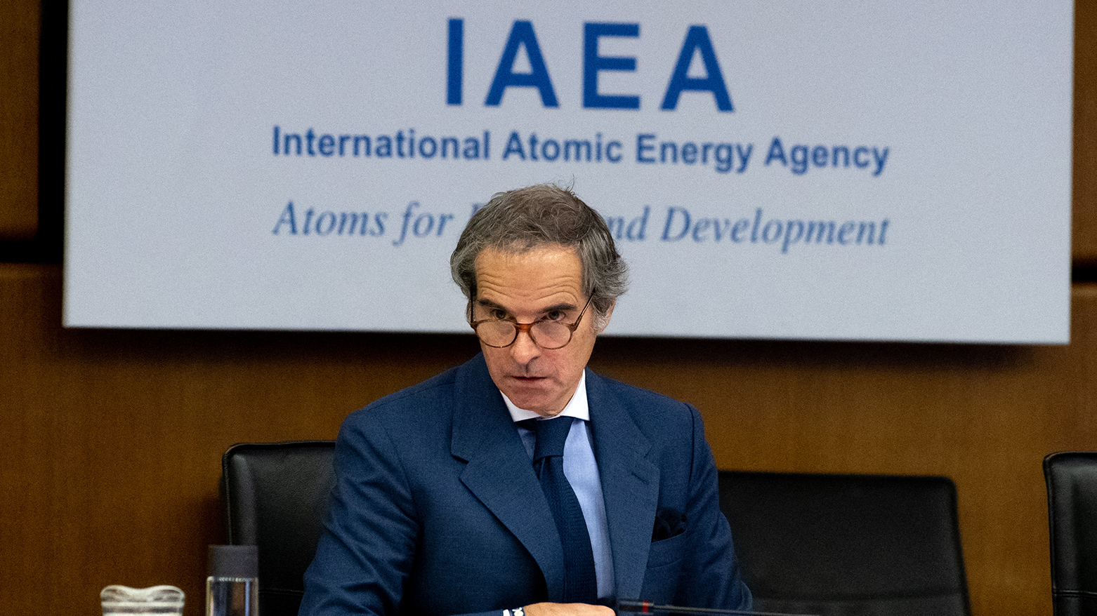 Rafael Grossi, Director General of the International Atomic Energy Agency (IAEA) has taken seat for the IAEA’s Board of Governors meeting at the agency's headquarters in Vienna, Austria on Jun. 16, 2025. (Photo: AFP)