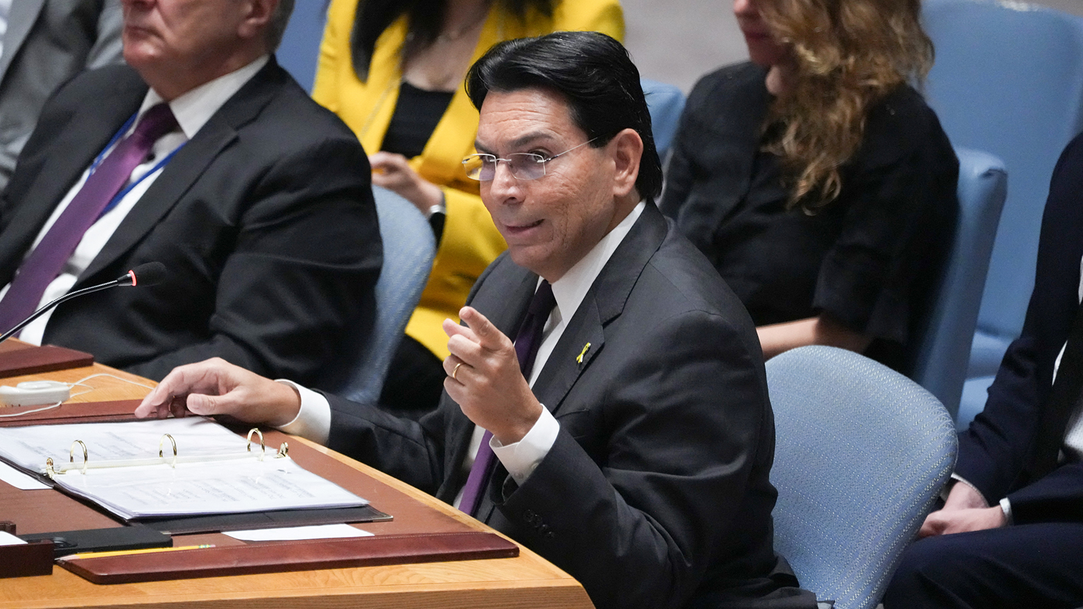 Israeli Ambassador to the UN Danny Danon speaks during a United Nations Security Council emergency meeting in New York on Jun. 22, 2025. (Photo: AFP)