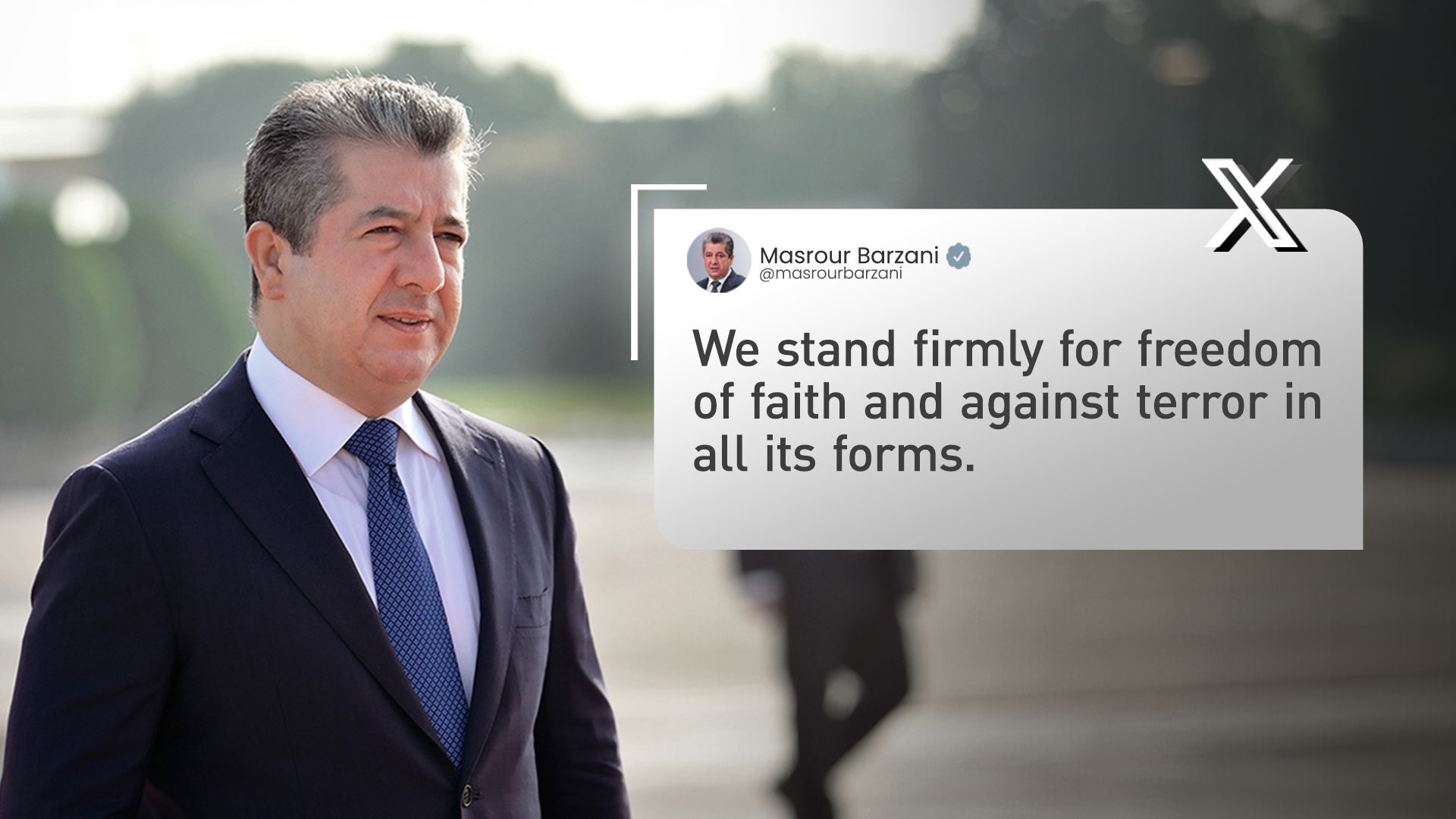 Kurdistan Region's Prime Minister Masrour Barzani. (Photo: Kurdistan24)