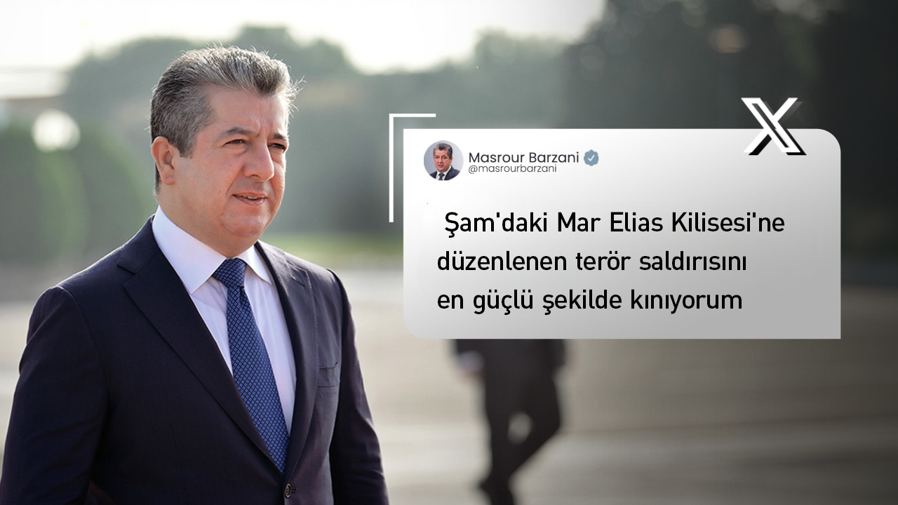 Mesrur ​​Barzani, Şam'daki kiliseye yapılan saldırıyı kınadı