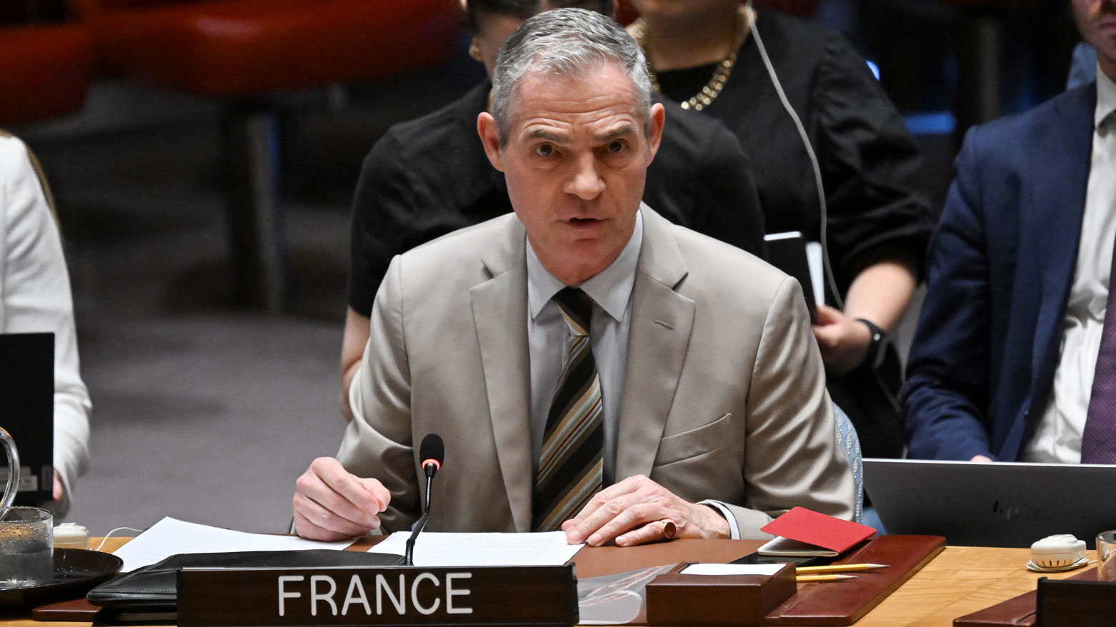 السفير الفرنسي لدى الأمم المتحدة جيروم بونافون (فرانس برس)