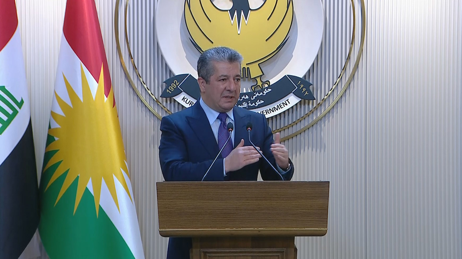 کۆنفرانسی ڕۆژنامەوانیی سەرۆک وەزیران مەسرور بارزانی