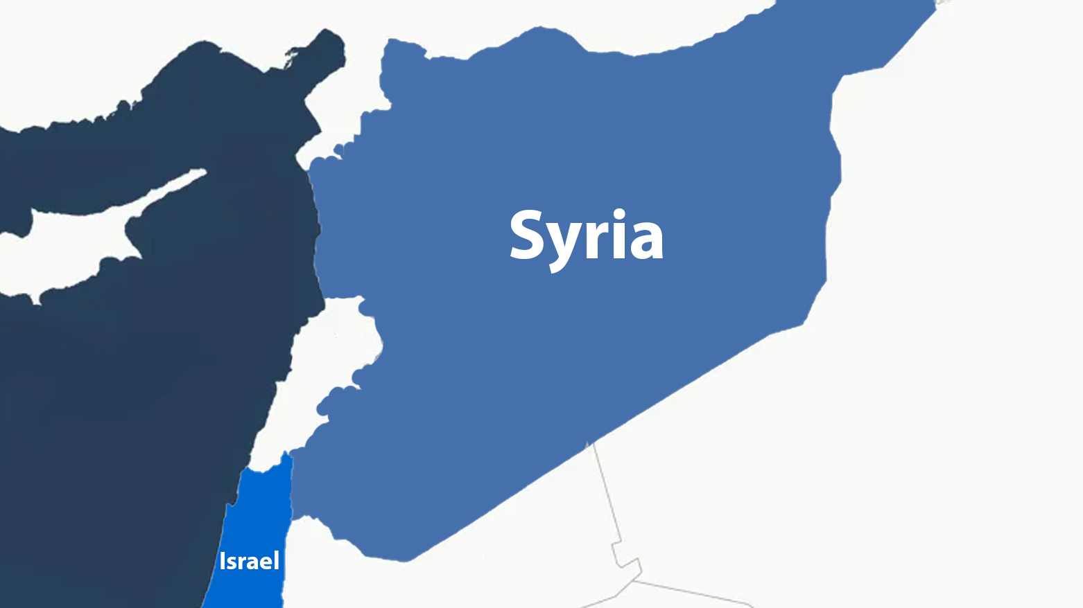 A map showing the Sate of Israel and Syria. (Graphic: Designed by Kurdistan24)